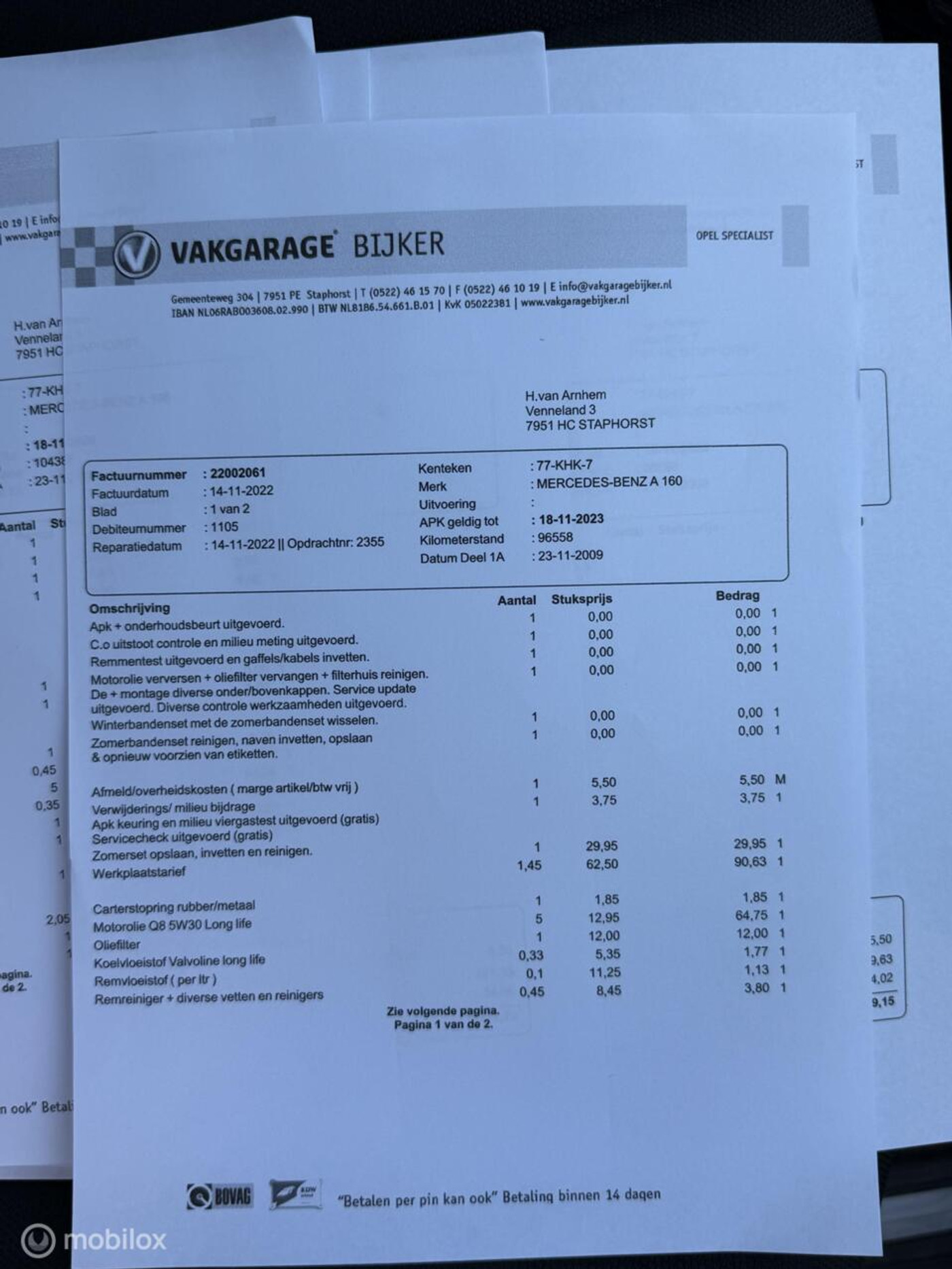 Foto van Mercedes-Benz A 160