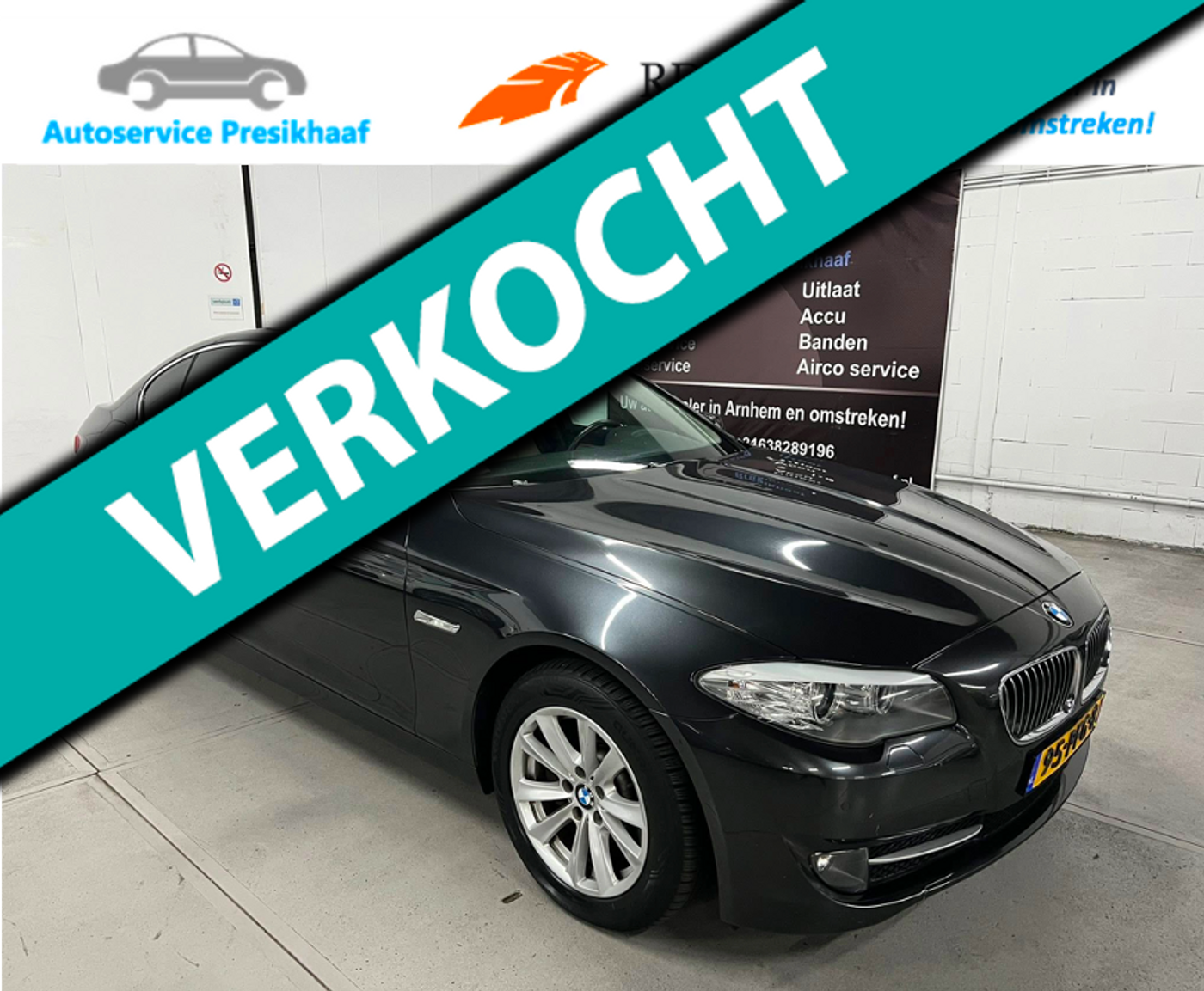 BMW 523i 523i Executive Automaat VOL-LEDER / NAVIGATIE 2011 - voorkant