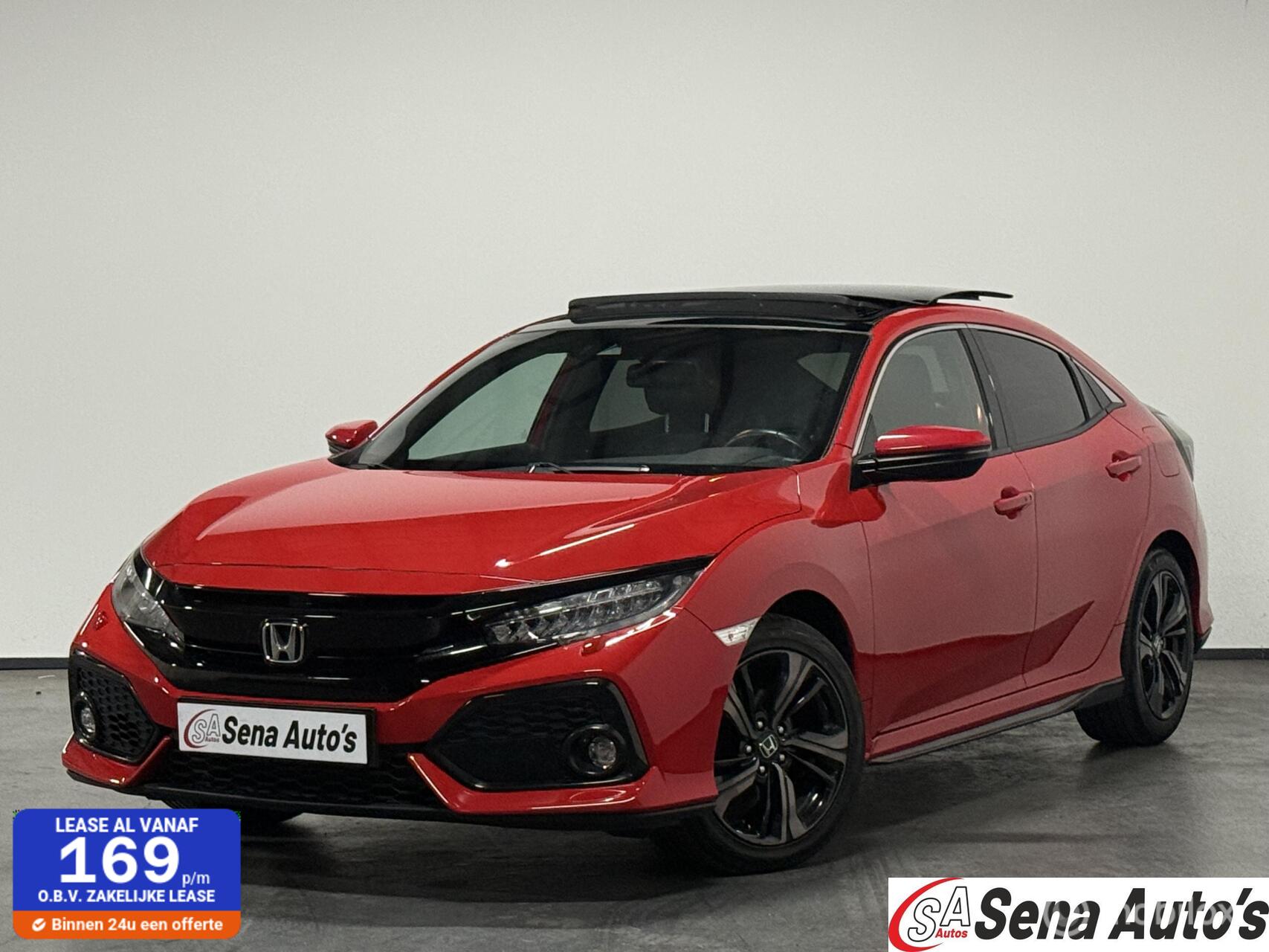 Honda Civic 5dr 1.0 i-VTEC S/ Pano/ Led/ Rijk uitgerust.VOLL.. 2017 - voorkant