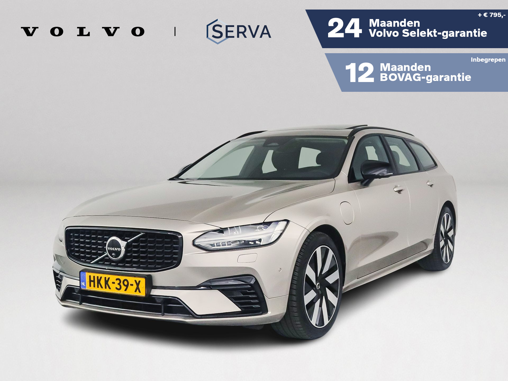 Volvo V90 T8 Plug-in hybrid AWD Ultra Dark | Panoramadak | 360° camera | Head-up Display | Harman Kardon | Stoel- en Stuurverwarming | Trekhaak 2025 - voorkant