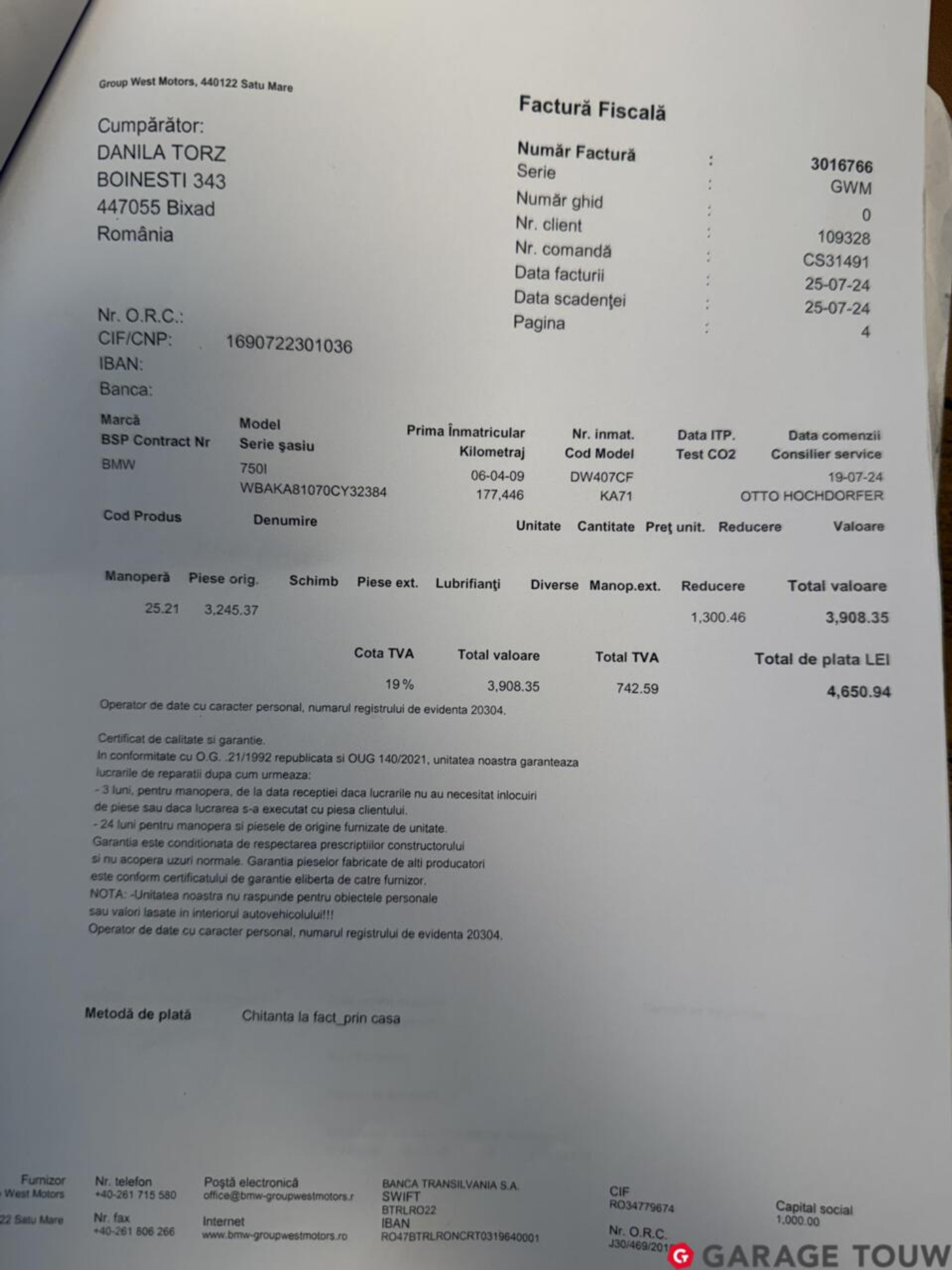 Foto van BMW 7er Reihe