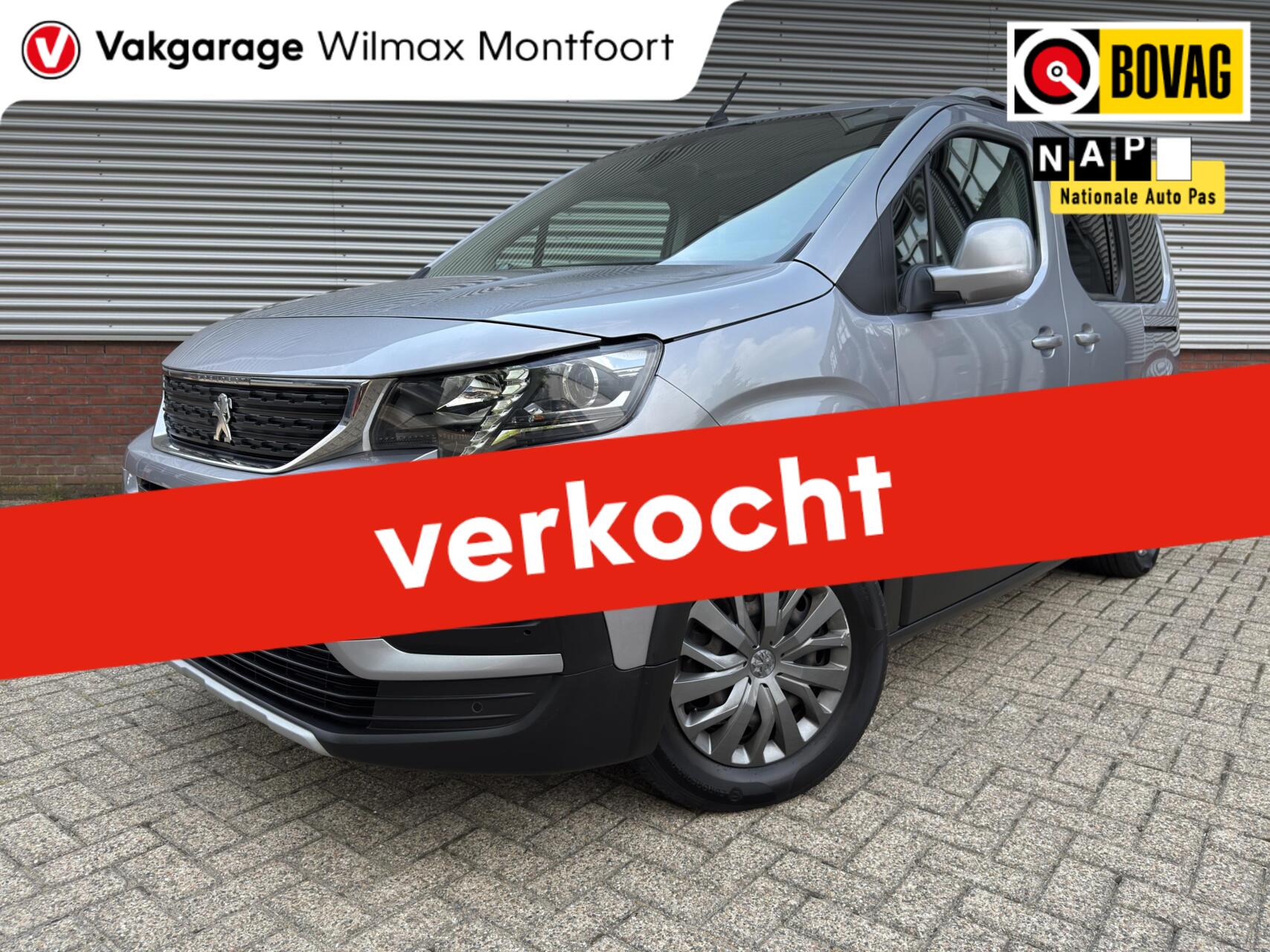 Peugeot Rifter 1.2 Puretech Allure|Camera|Cruise|Trekhaak|Carplay|5 persoons|Clima| 2019 - voorkant