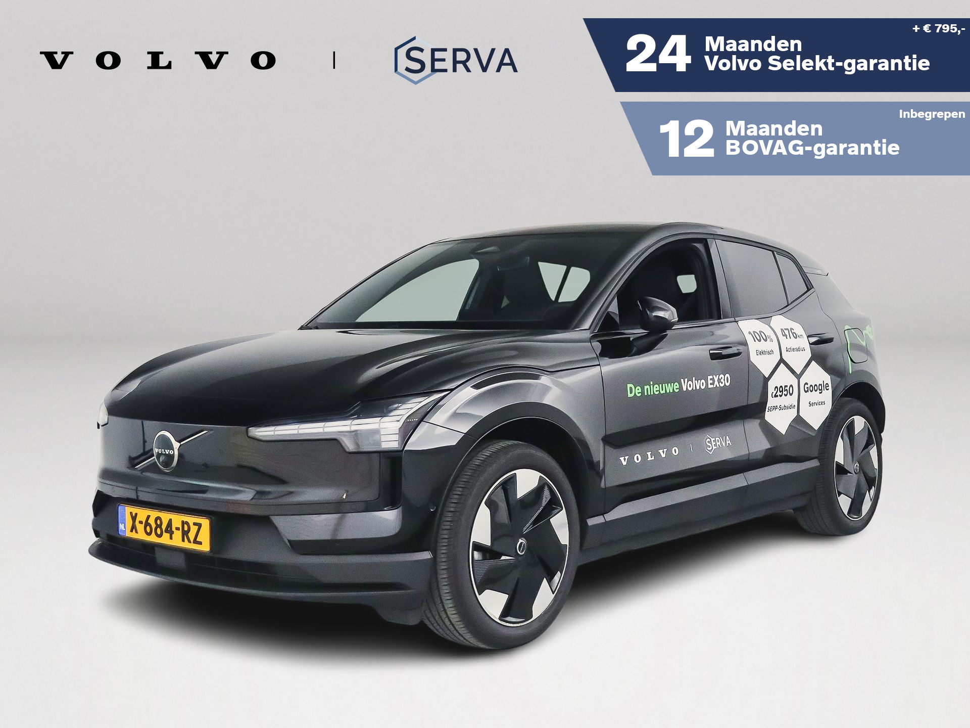 Volvo Ex30 Single Motor Extended Range Ultra 69 kWh | Panoramadak | 360º camera | Harman Kardon | Stoel- stuurverwarming 2024 - voorkant