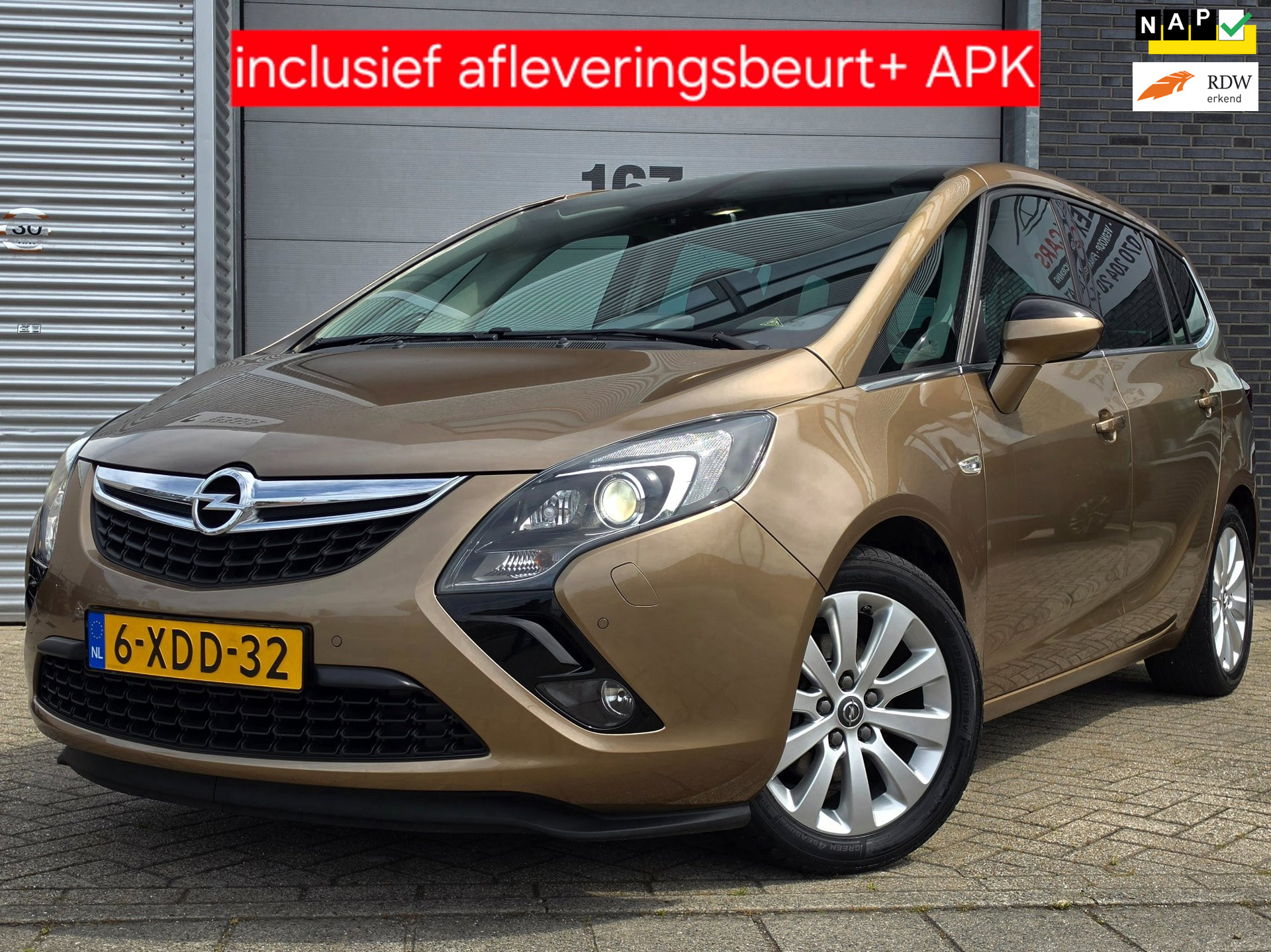 Opel Zafira Tourer 1.4 Cosmo|PanoramaVoorraam|Leer|Stoelverwarming|Achteruitrijcamera 2014 - voorkant