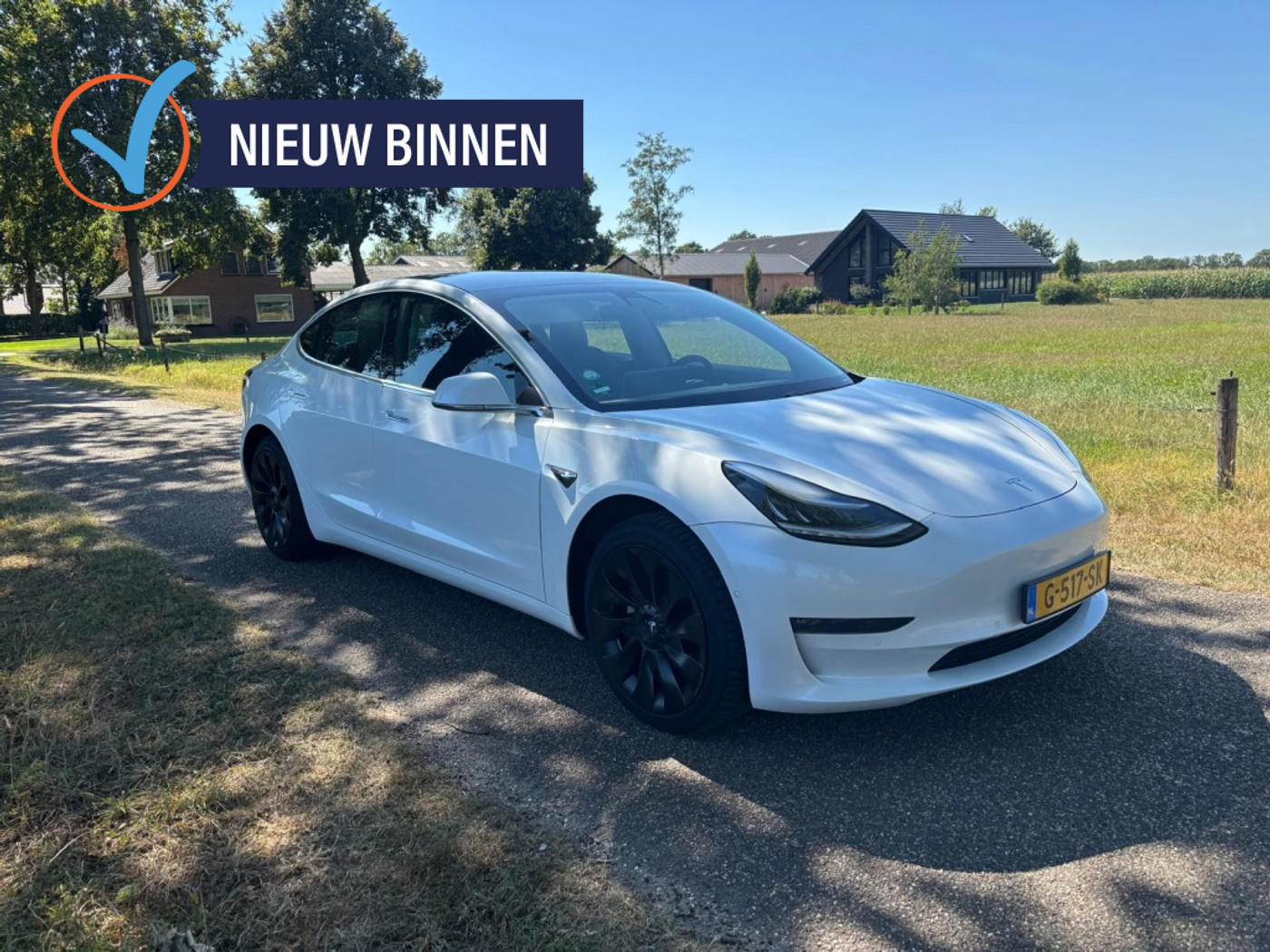 Tesla Model 3 Long Range AWD 75kWh | Leder | Camera | Navi | Stoelverwarming | 2019 - voorkant
