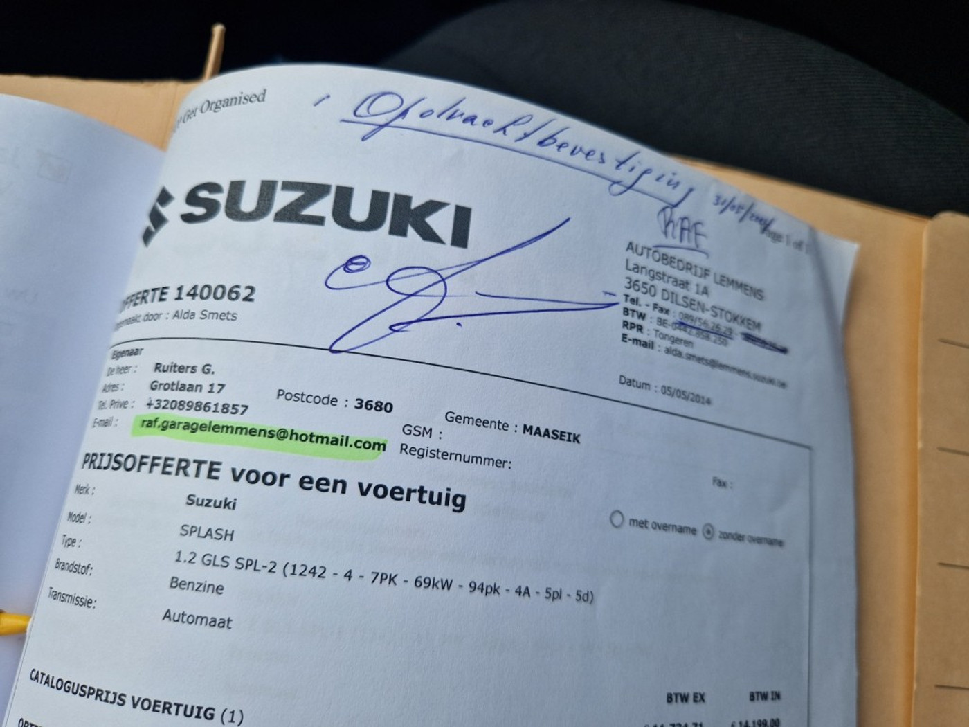 Foto van Suzuki Splash