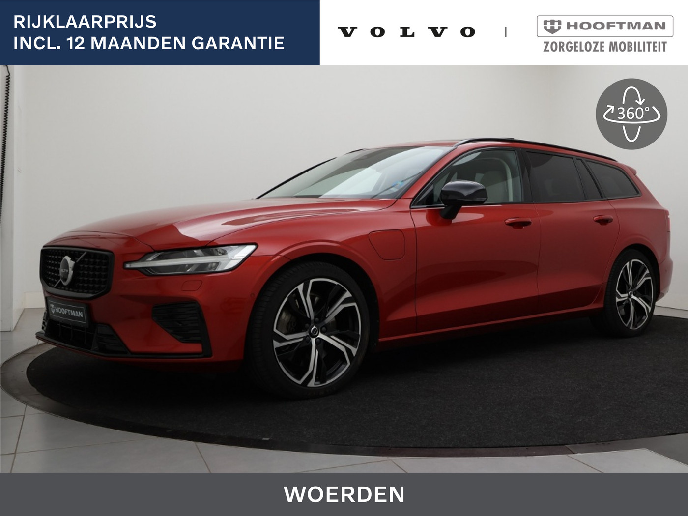 Volvo V60 T6 PLUG-IN HYBRID LONG RANGE ULTIMATE DARK 19INCH HARMAN KARDON 360GR CAM 2023 - voorkant
