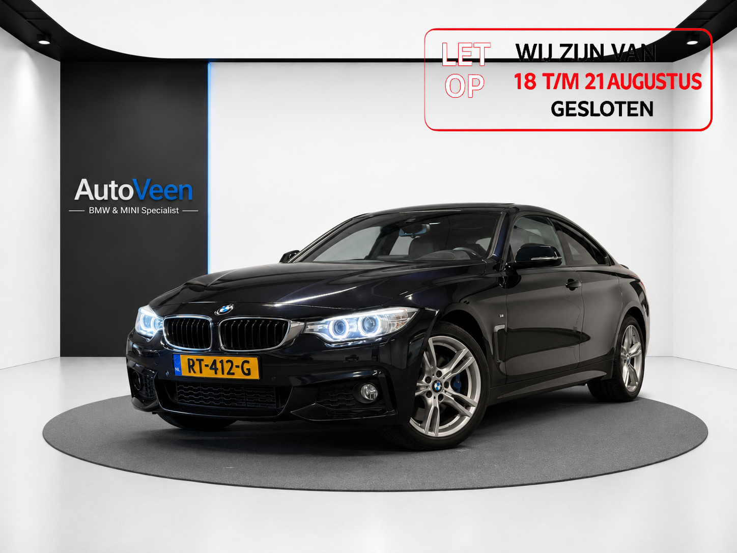 BMW 428i xDrive 428i xDrive High Executive (M-SPORT, PANO, CAMERA, STOELVERWARMING, HUD) 2014 - voorkant