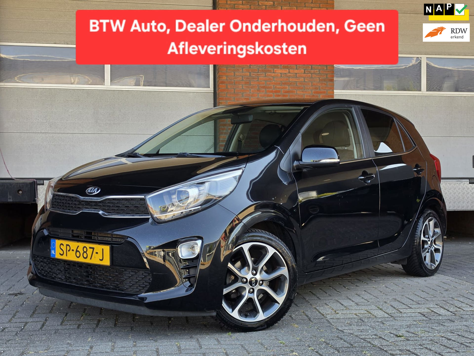 Kia Picanto 1.0 CVVT Design Edition|BTW-Auto|Dealer Onderhouden|Achteruitrijcamera|Design Edition 2018 - voorkant