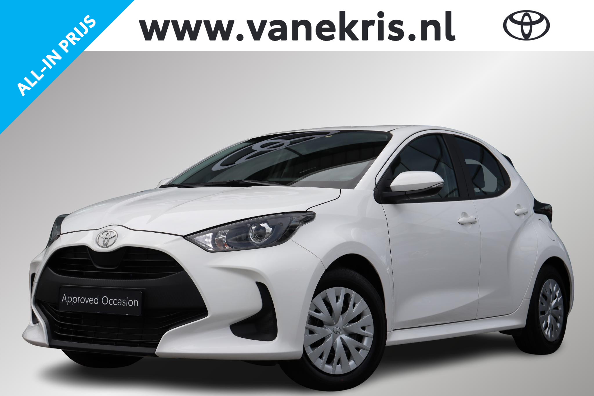 Toyota Yaris 1.5 Hybrid 115 Active, Reservewiel, 2025 - voorkant
