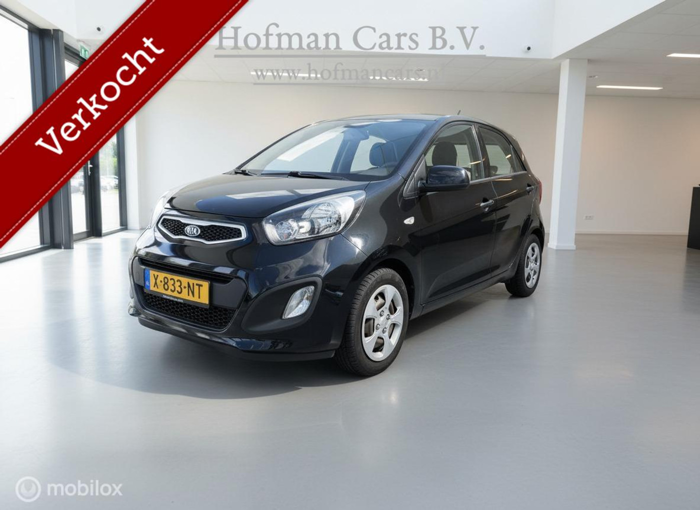 Kia Picanto 1.0 CVVT | Airco | 5-Zits | Zwart | Nieuwe APK | 04/2012 2012 - voorkant