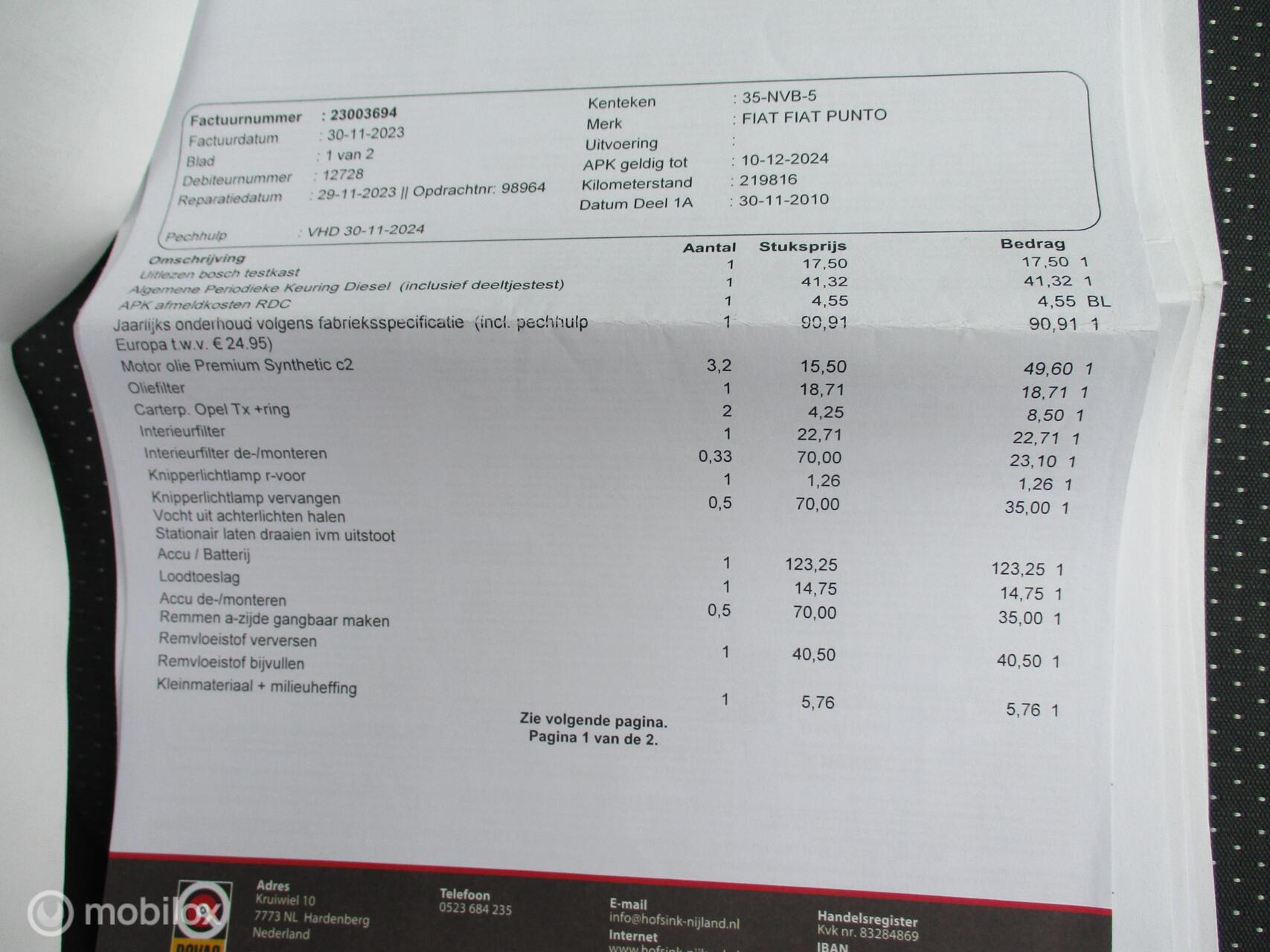 Foto van Fiat Fiat Punto