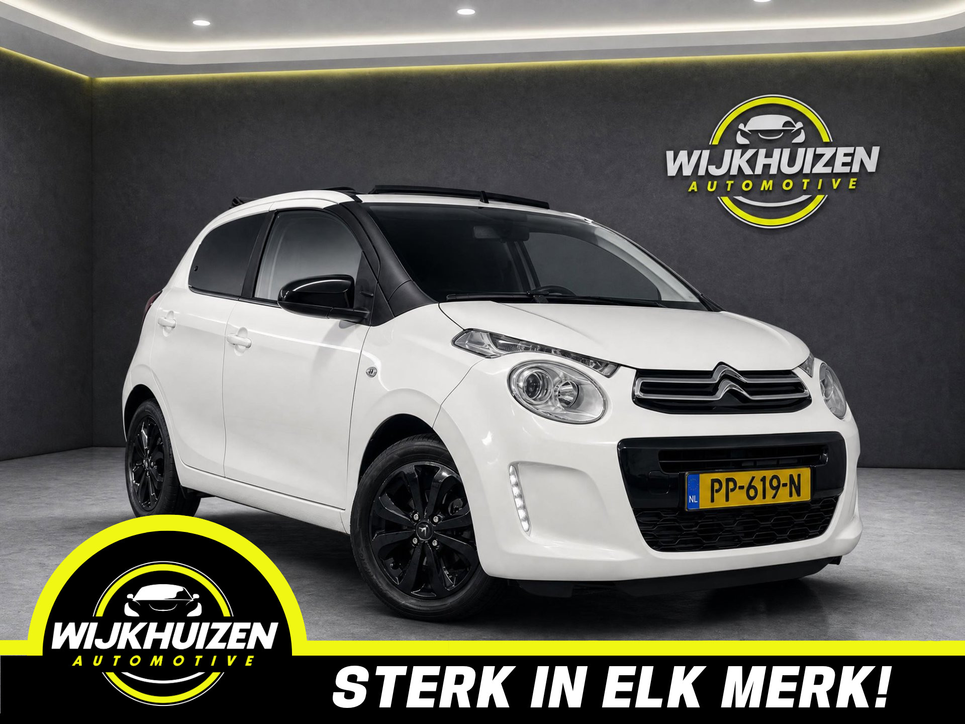Citroen C1 1.0 e-VTi Airscape Shine Cabrio met Airco !!! Camera !!! 16 Inch !!! Nap !!! 2017 - voorkant