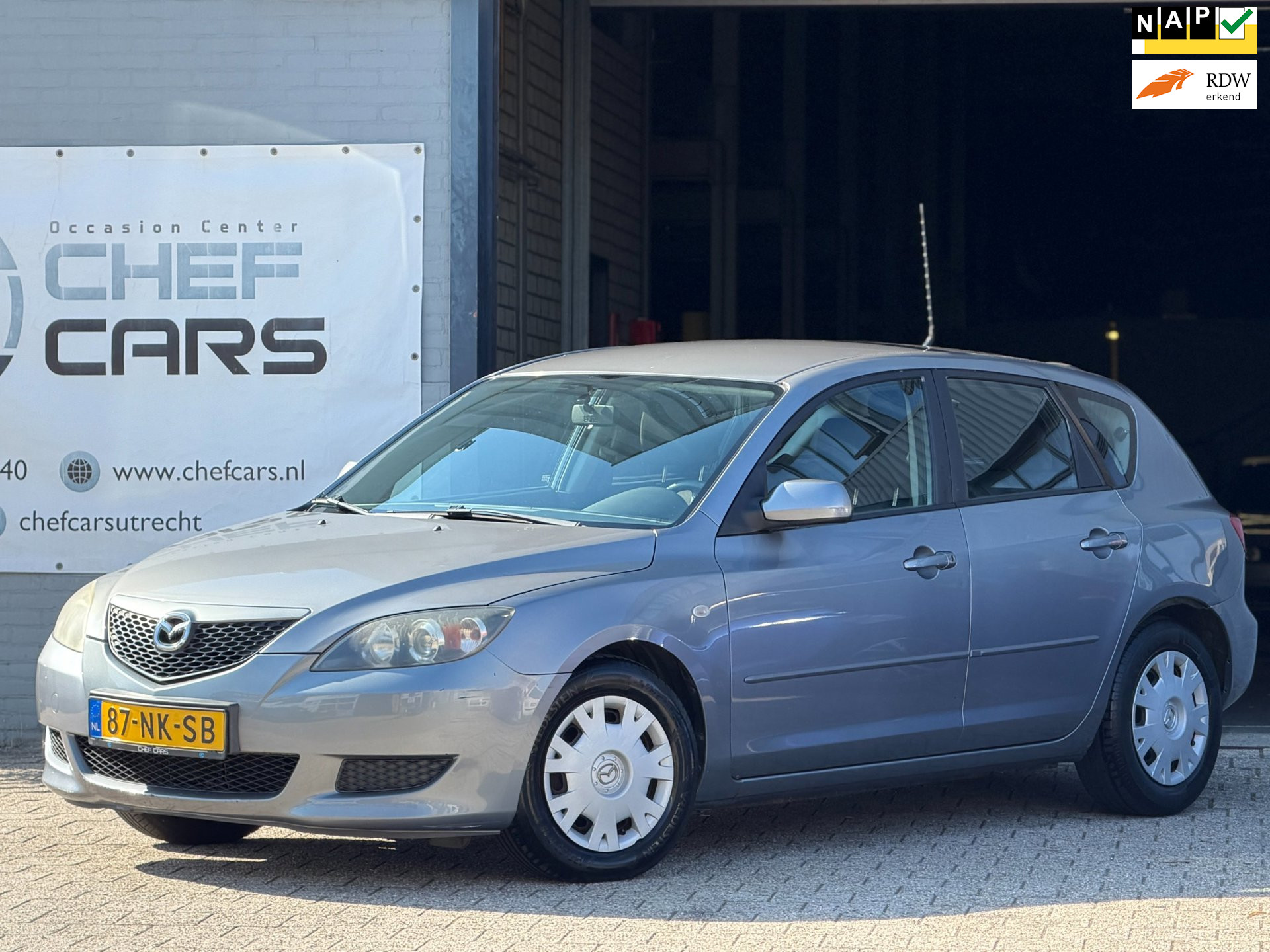 Mazda Mazda 3 1.6|NAP|APK|AIRCO|PDC|5D|NIEUWEBEURT|3EIGENAAR! 2003 - voorkant