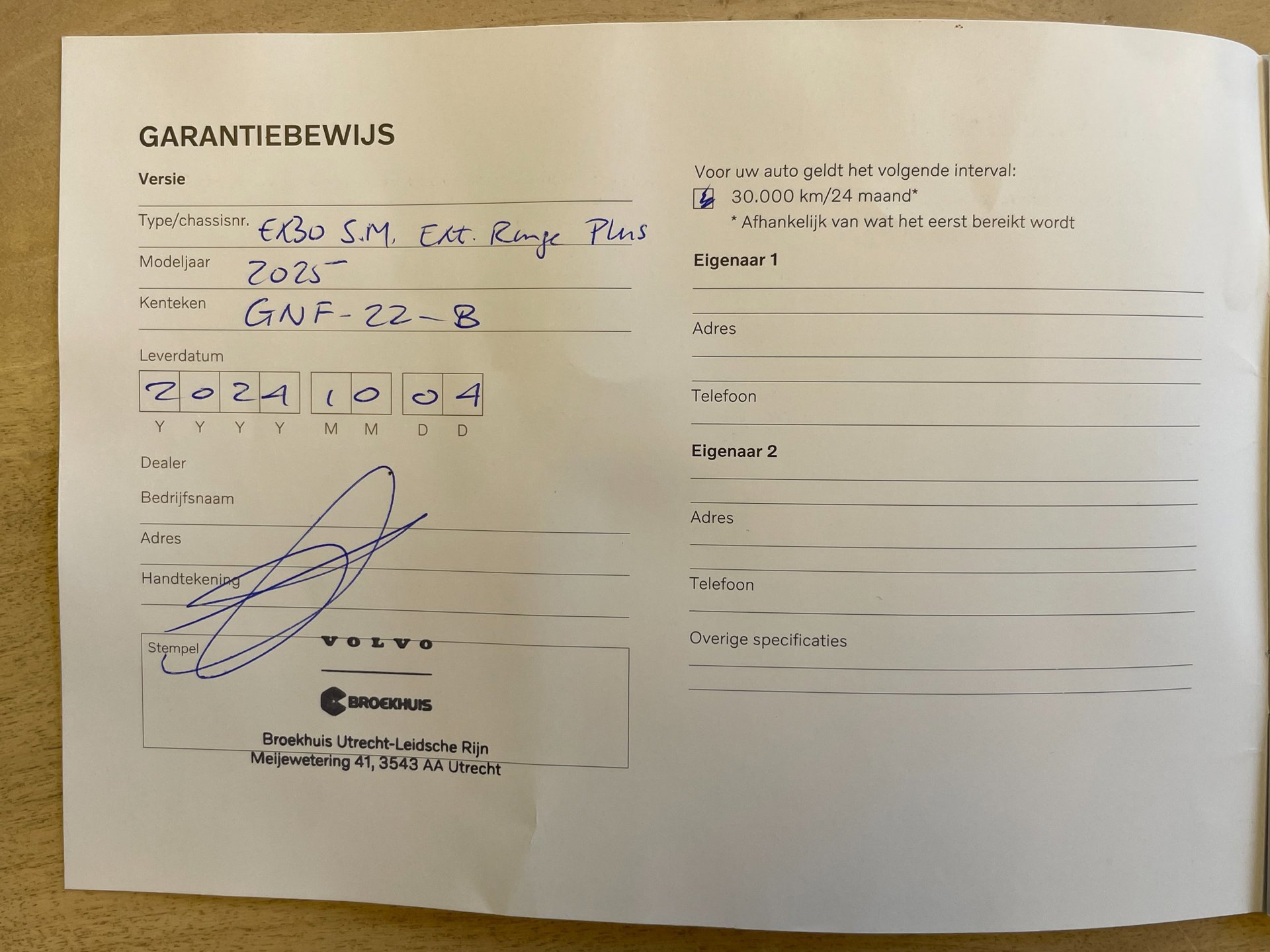 Foto van Volvo Ex30