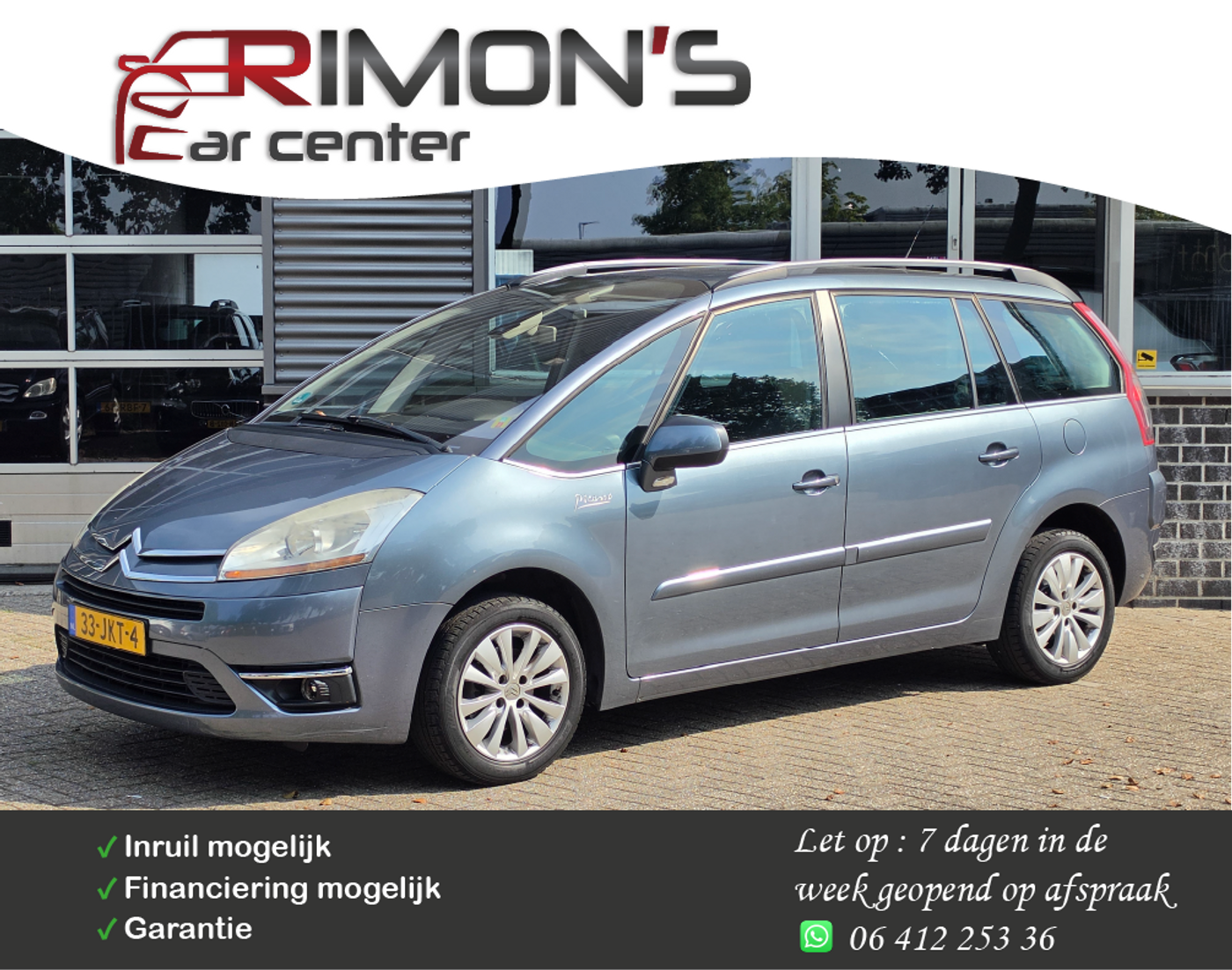 Citroen C4 Picasso 1.6 VTi 7p. Apk Tm 07-2027 Lees De Adv Tekst 2009 - voorkant