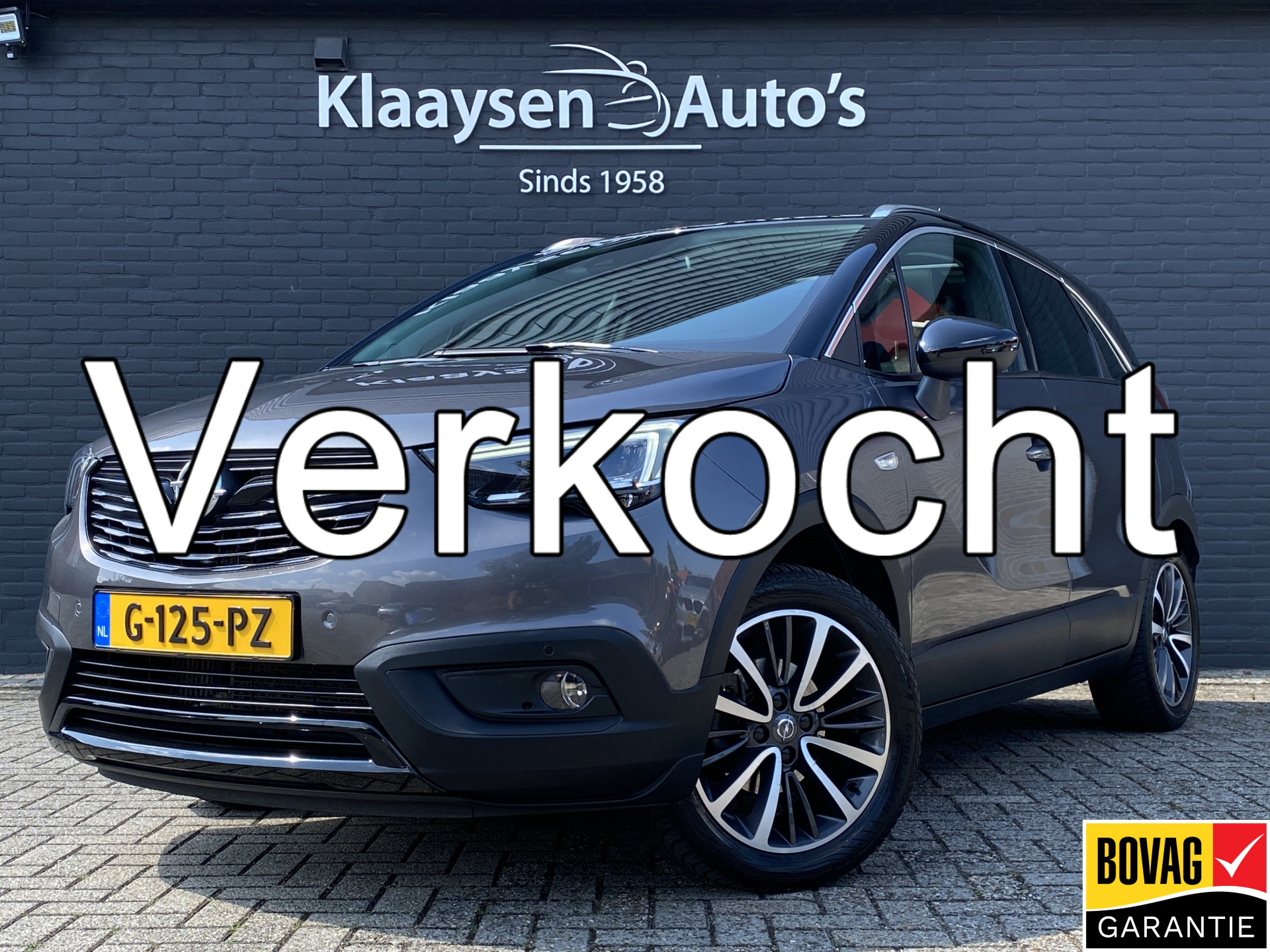 Opel Crossland X 1.2 Turbo Ultimate AUT. | panoramadak | trekhaak | keyless | camera | carplay | leder/stof int. | all season 2019 - voorkant