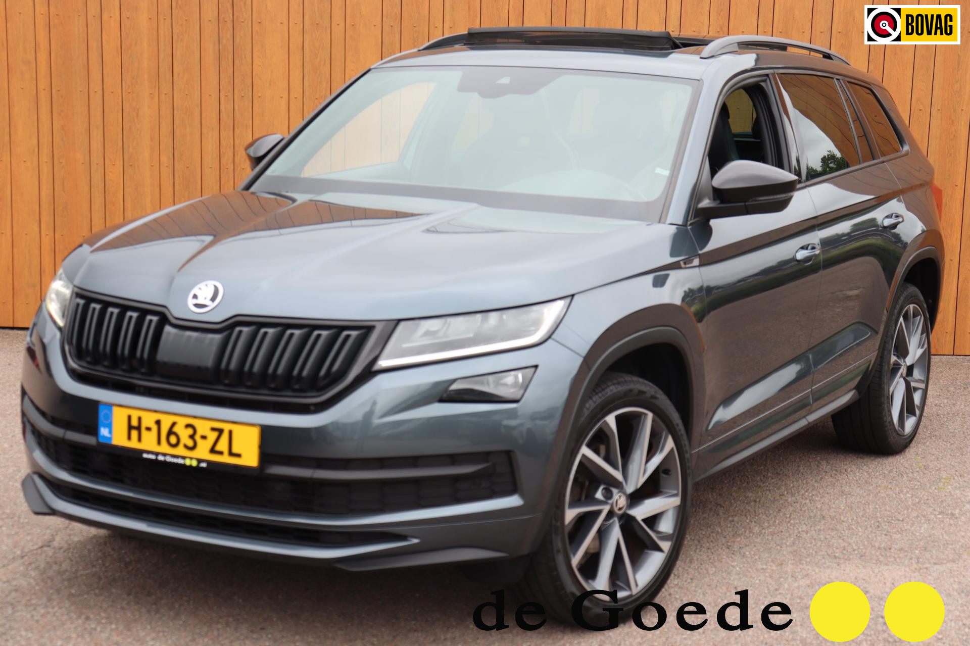 Skoda Kodiaq 1.5 TSI Sportline Business org.NL el.stoel+mem+vw el.klep canton schuifdak camera 2020 - voorkant