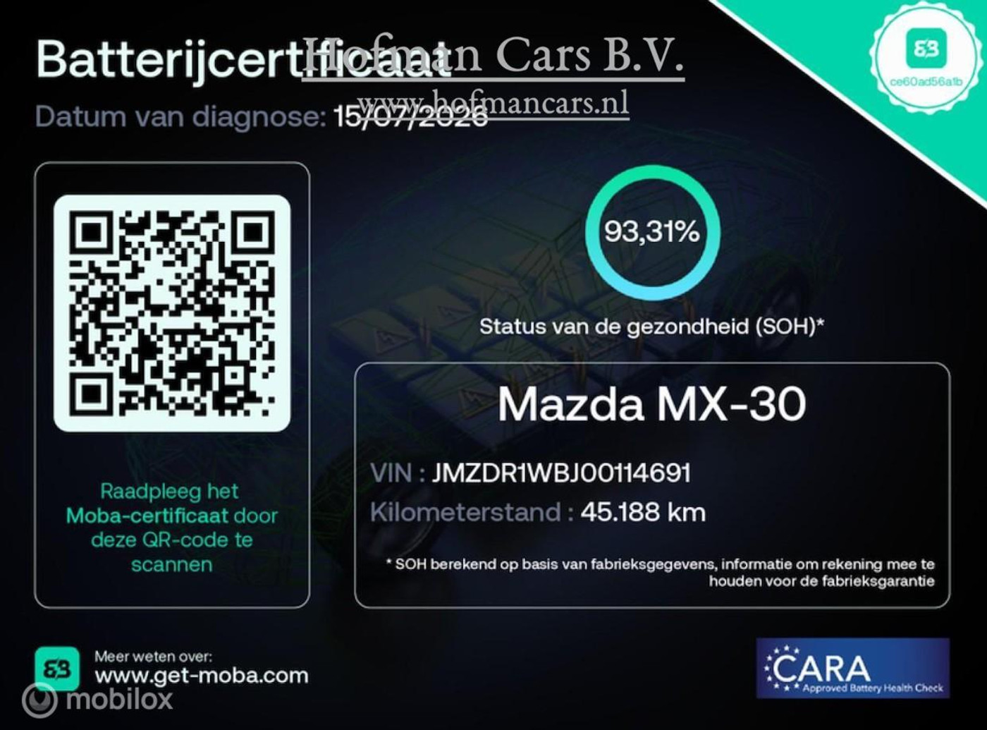 Foto van Mazda Mazda Mx-30