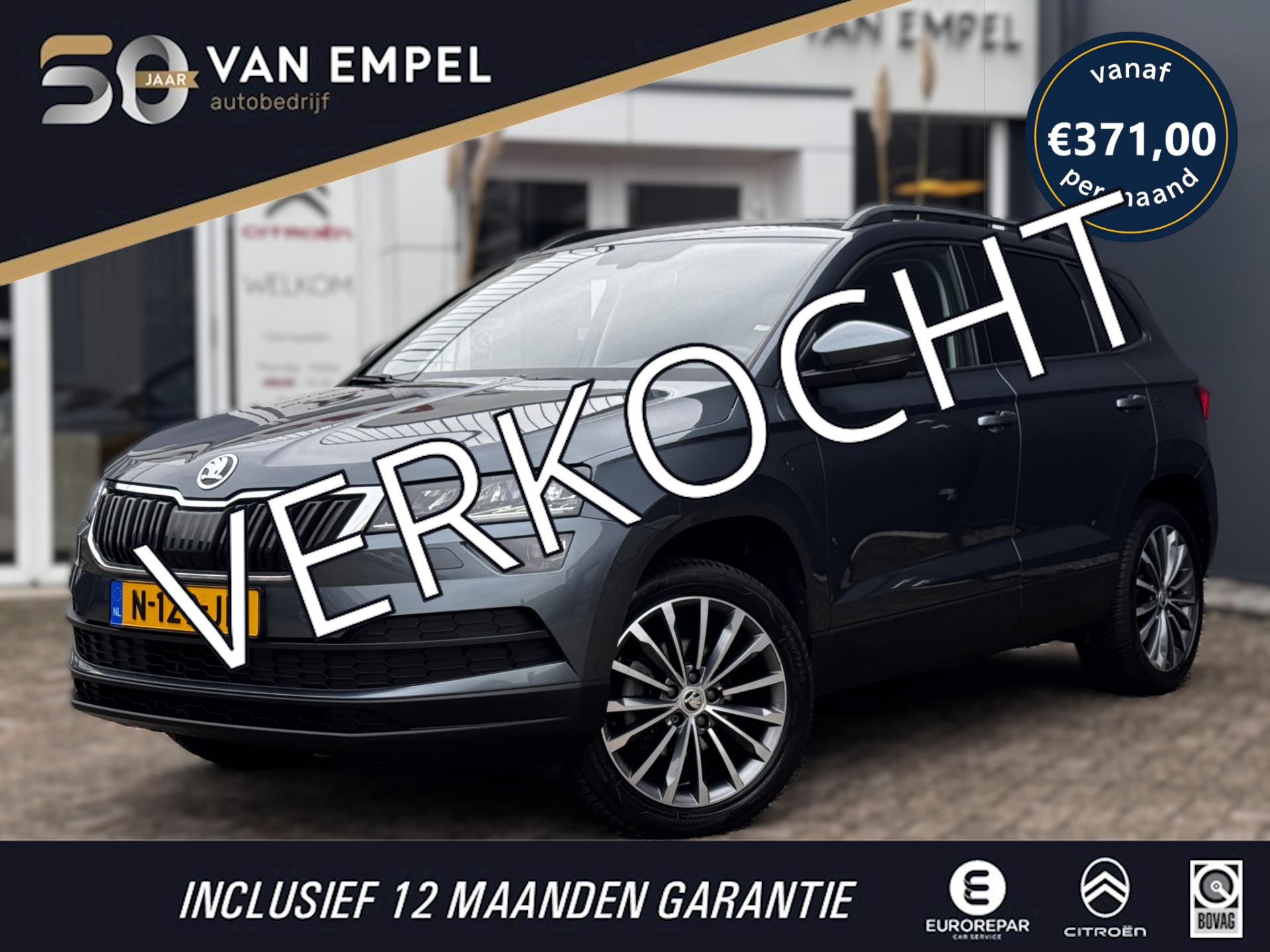 Skoda Karoq 1.0 TSI Style | Navigatie | Climate Control | Parkeersensoren | 1e Eigenaar 2019 - voorkant