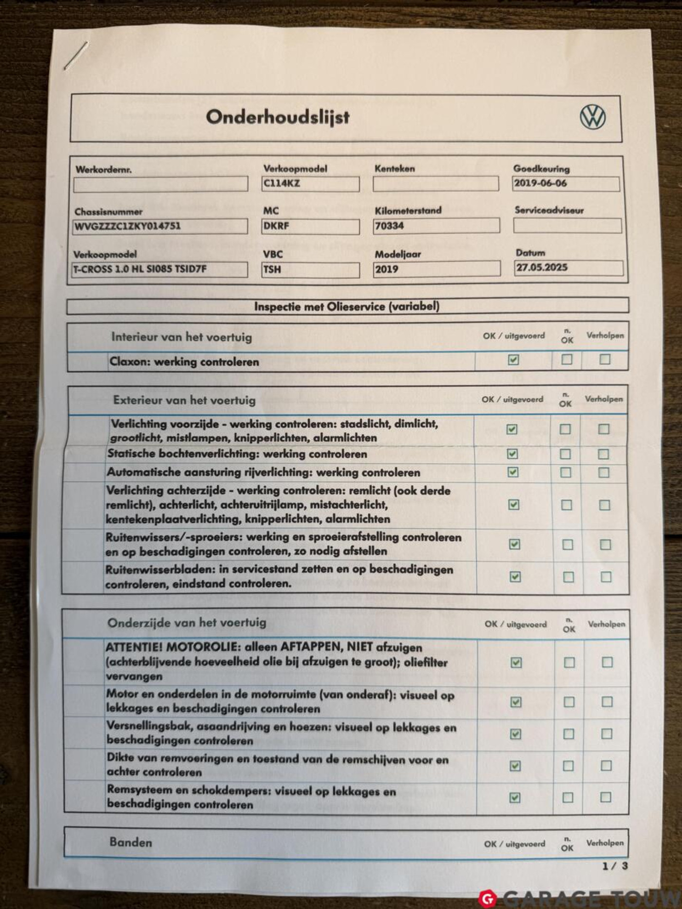 Foto van Volkswagen T-cross