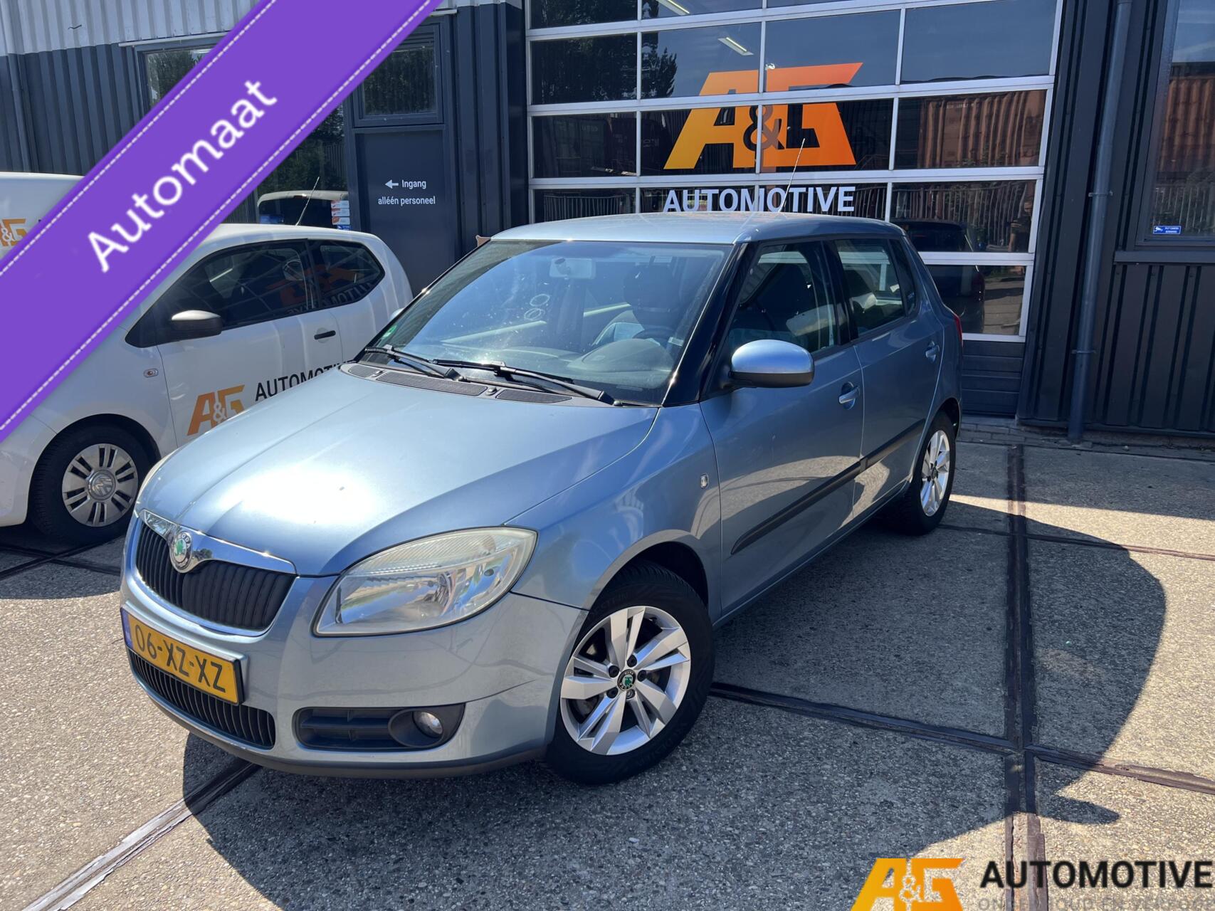 Skoda Fabia 1.6-16V Automaat 2007 Blauw | Airco | Cruise | 2007 - voorkant