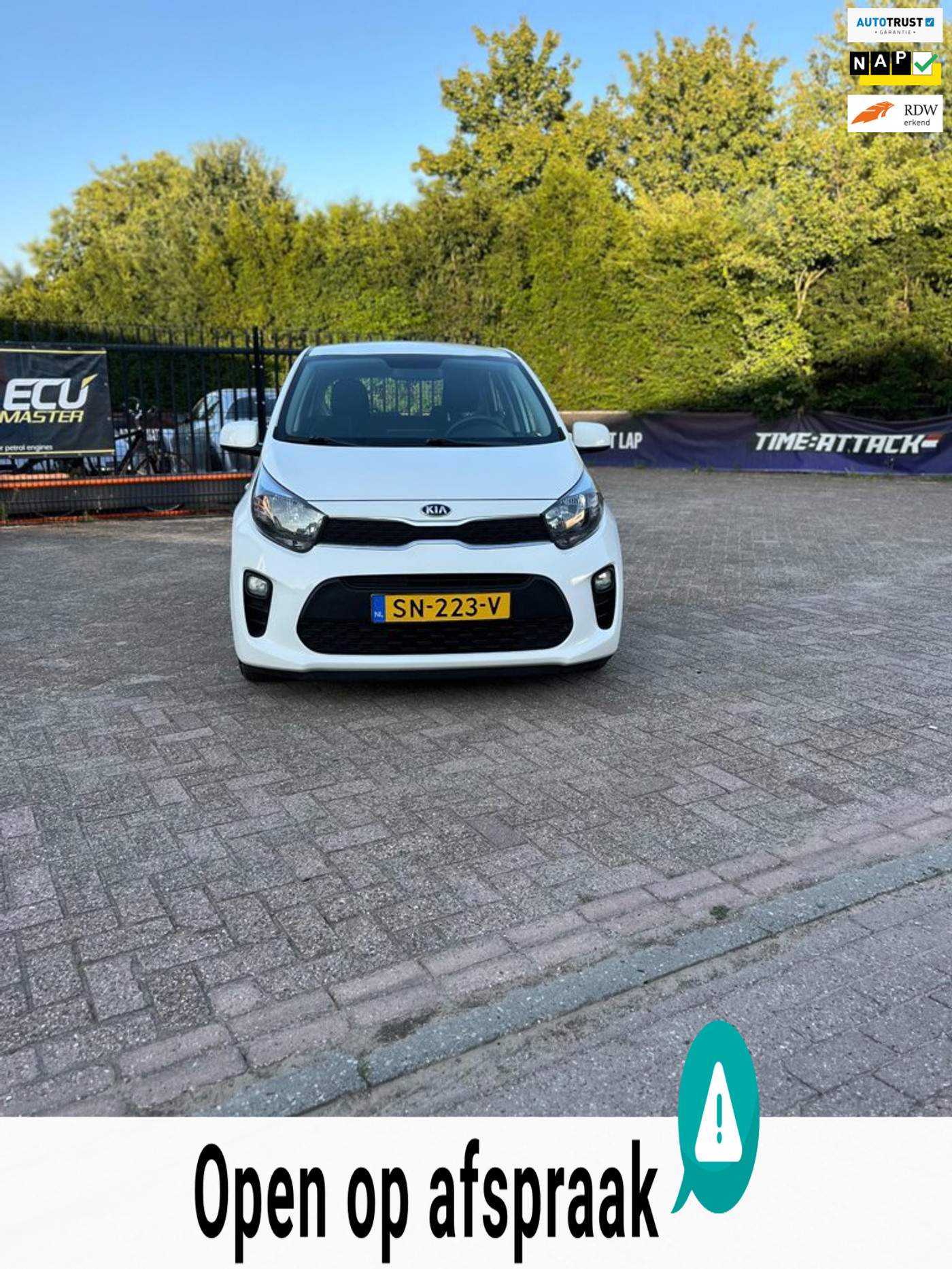 Kia Picanto 1.0 CVVT ComfortPlusLine Navigator APPLECARPLAY|CAMERA|AIRCO|LM-VELGEN 2018 - voorkant