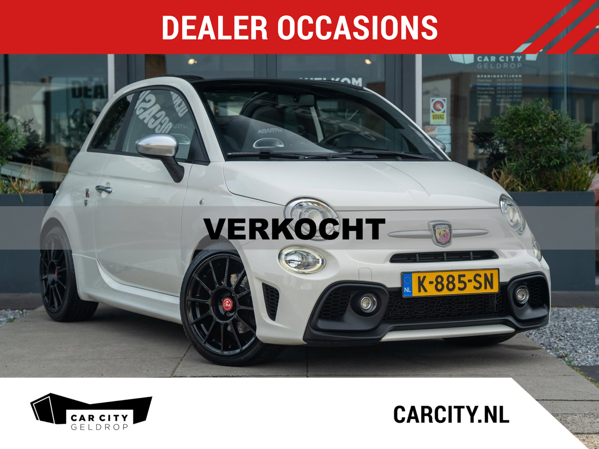 Fiat Abarth 500 1.4 T-Jet 165PK Turismo / Beats / Xenon / Sensoren / Navi / DAB+ 2017 - voorkant
