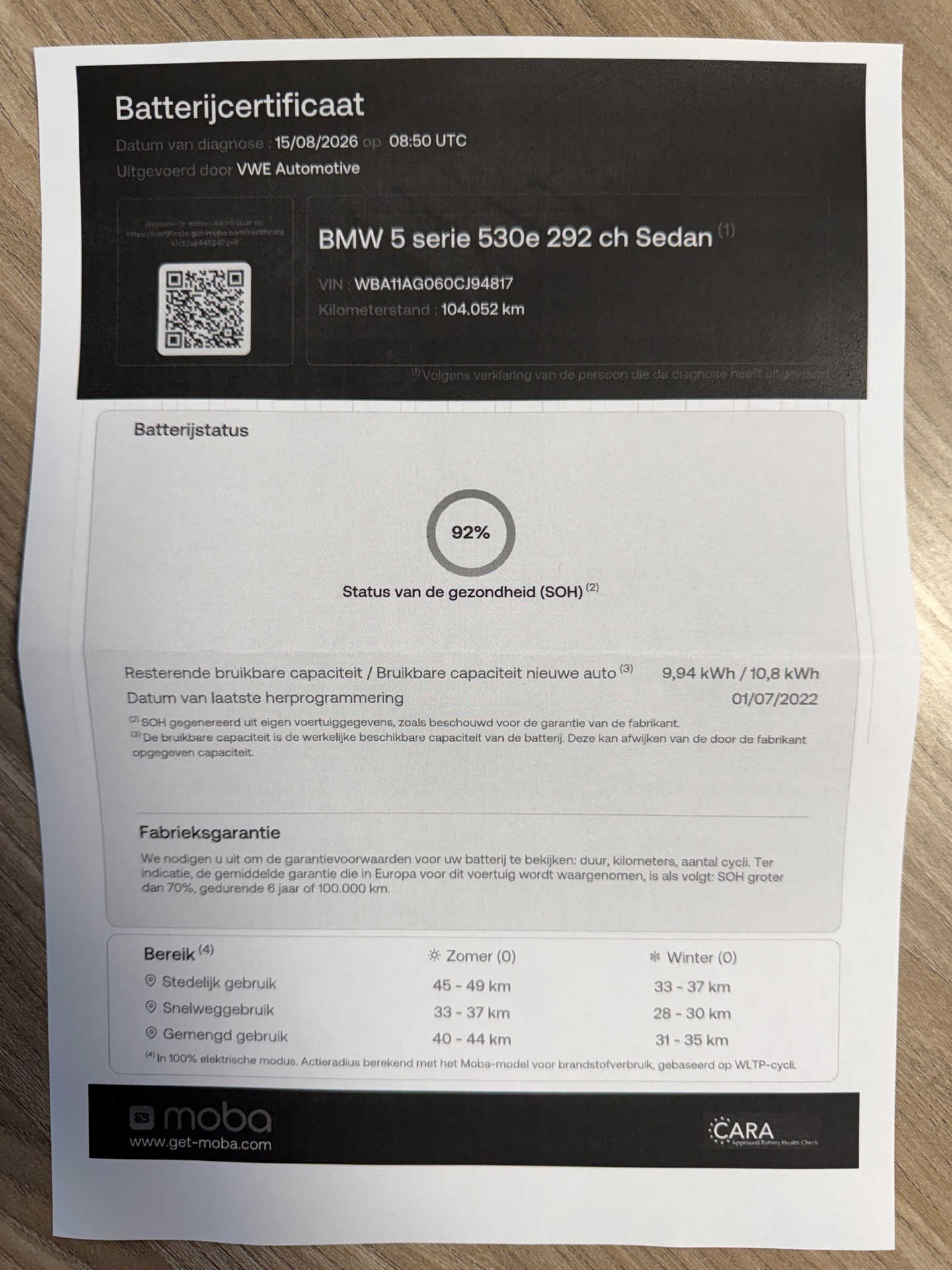 Foto van BMW 530e