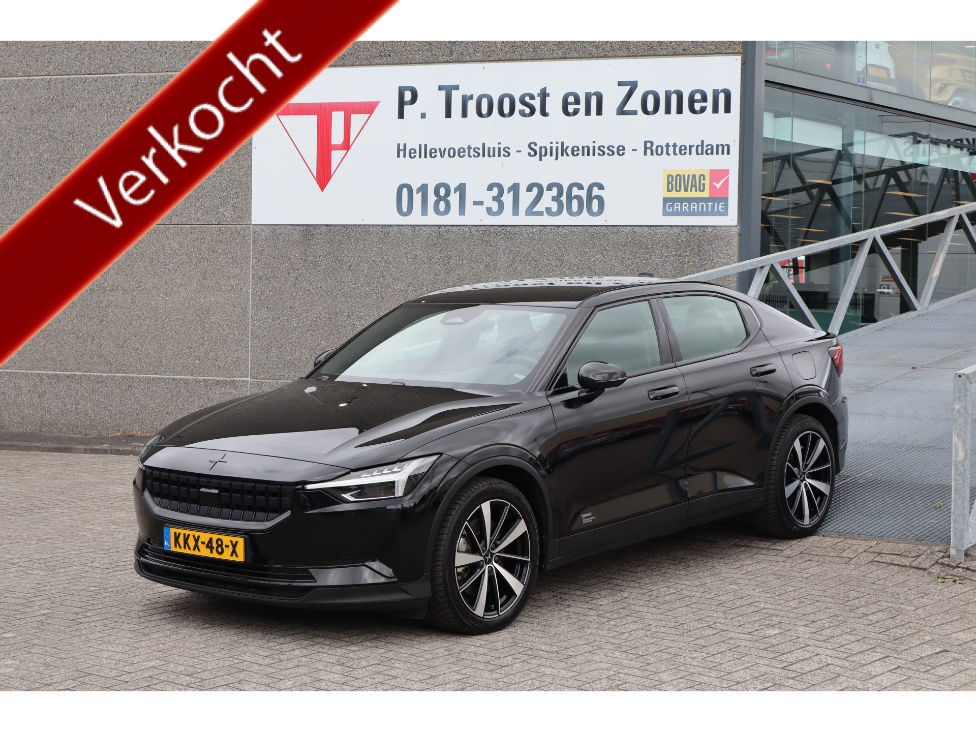 Polestar Polestar 2 Standard Range Single Motor 63kWh Apple carplay/Stoelverwarming/Lane assist/Achteruitrijcamera/Elektrische stoel met geheugen/Elektrische kofferklep/Adaptieve cruise control 2023 - voorkant