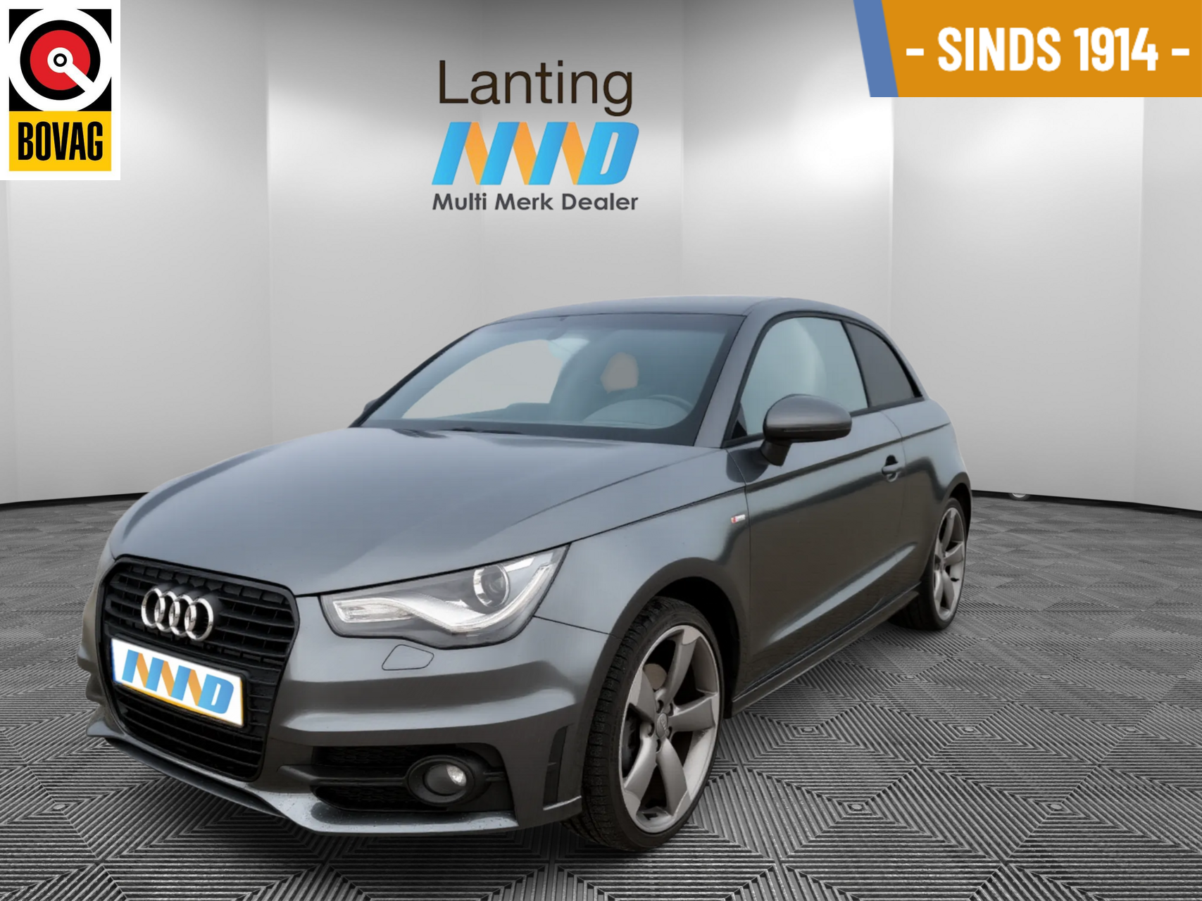 Audi A1 1.4 TFSI CoD Pro 2x S Line Daytona Grau-met. 2014 - voorkant