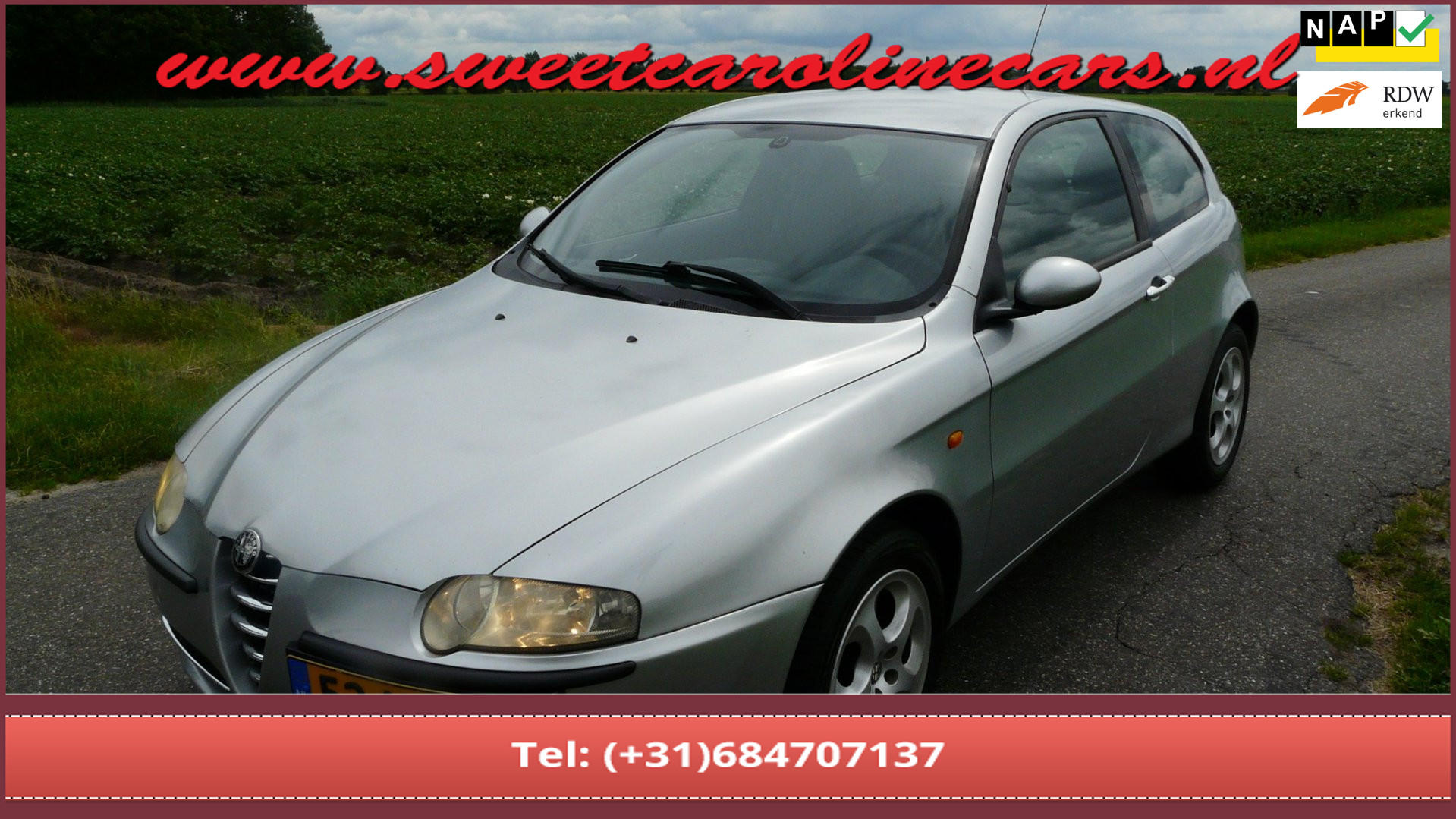 Alfa Romeo Alfa Romeo 147 1.6 T.Spark Edizione Sportiva 105 PK! ,Airco,Elec.pakket,Lmv's! 2004 - voorkant