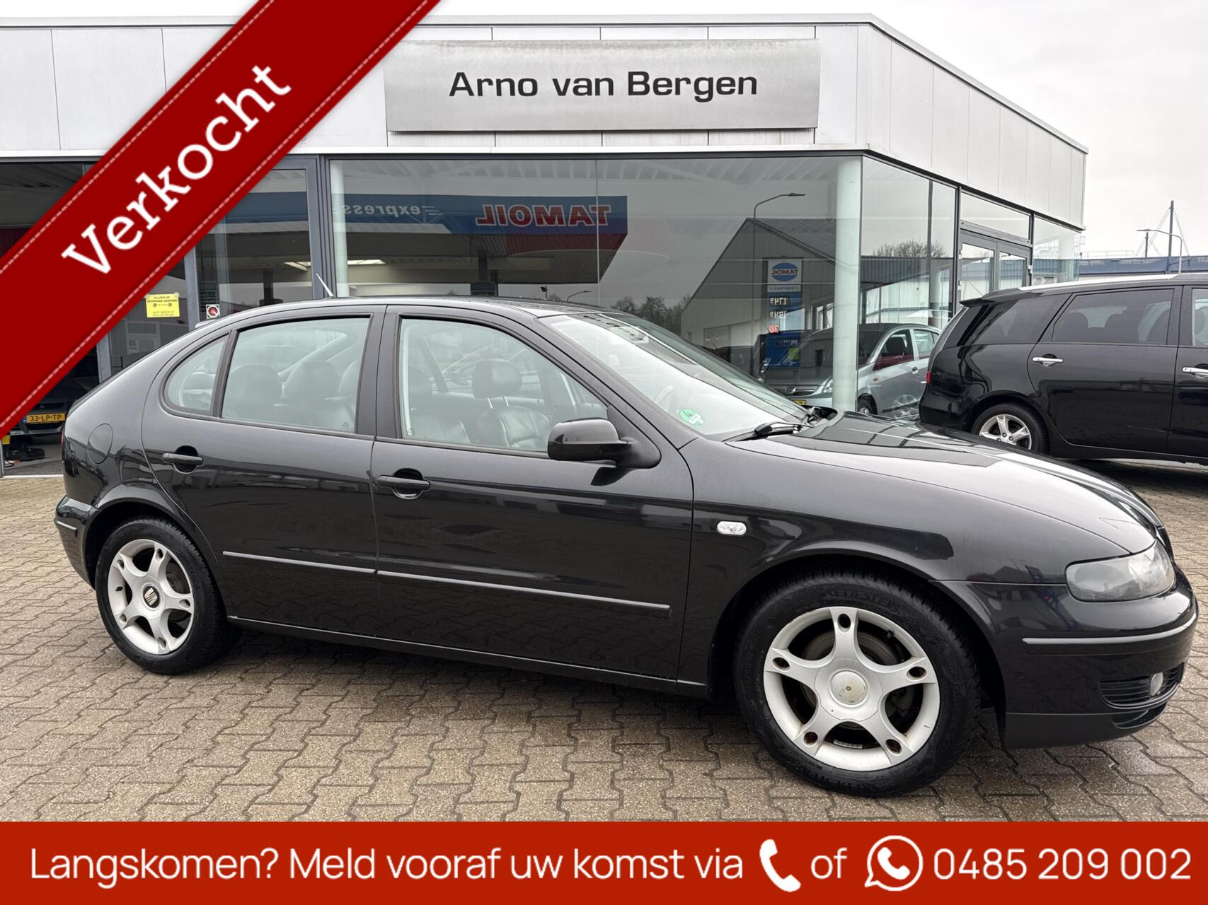 Seat Leon 1.8-20V Sport, 125 PK, lederen interieur, climatronic, cruisecontrol, zeer nette auto, slechts 2 particulier eigenaren gehad !! 2002 - voorkant