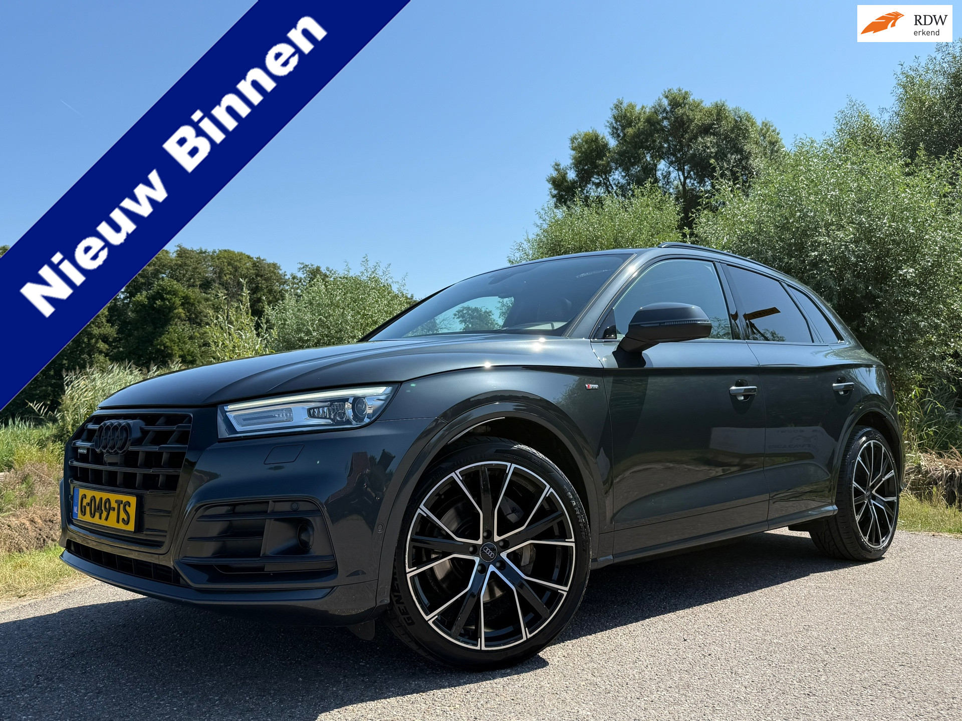 Audi Q5 2.0 TFSI quattro Sport S Line Black Edit / Automaat / Airco / Navi / Camera / Schuifdak / stoelverwarming / luxe Leder / 2018 - voorkant