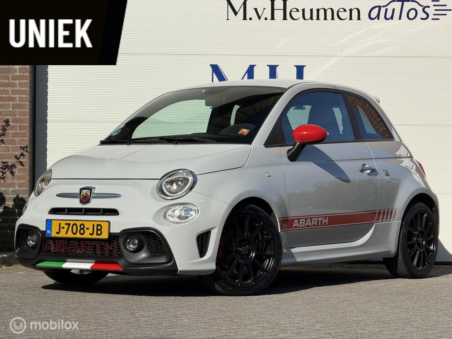Fiat Abarth 500 1.4 T-Jet Abarth 595 Sportuitlaat Sterrenhemel Groot Multimedia Grigio 2016 - voorkant