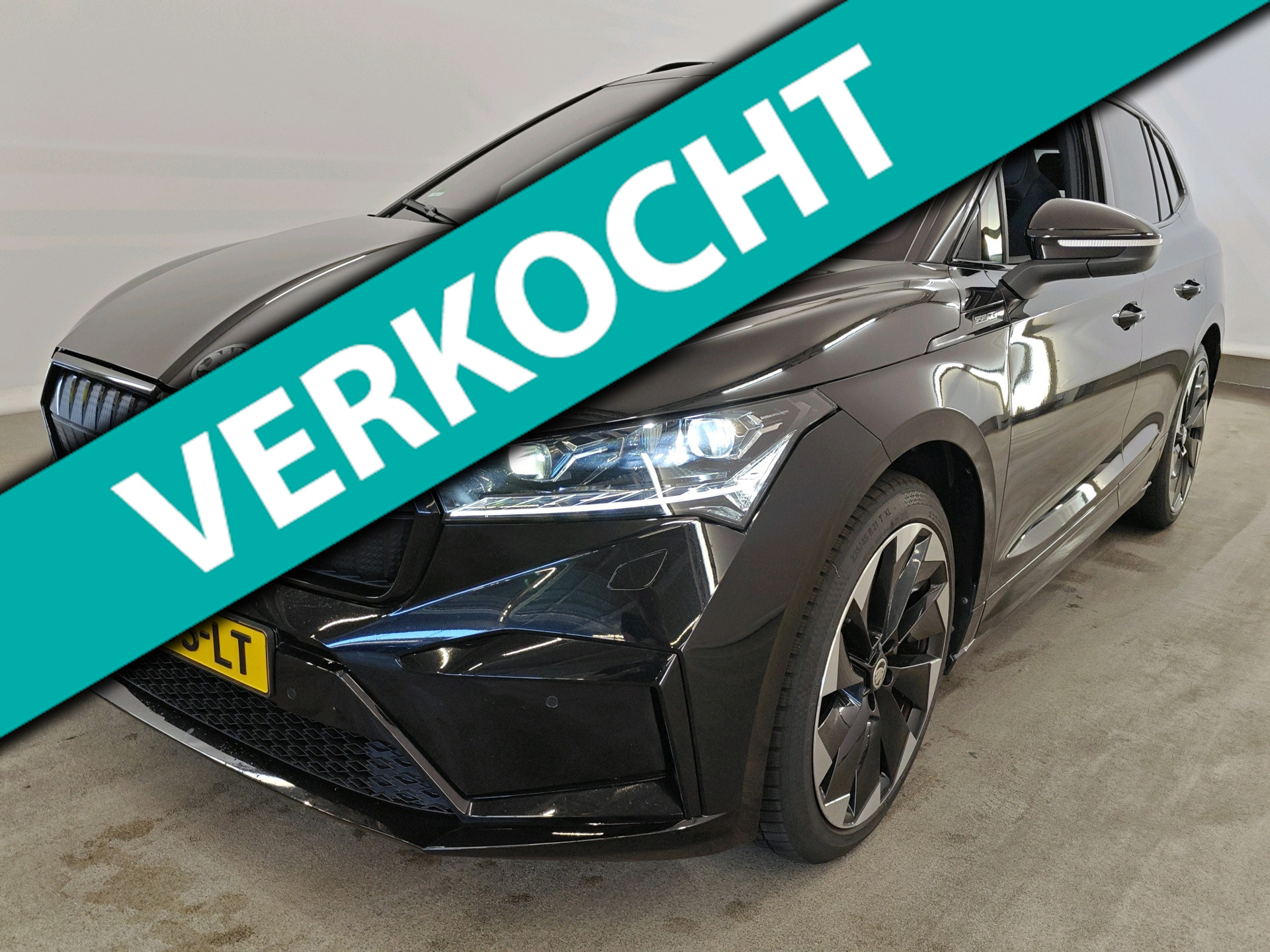 Skoda Enyaq 80 80 204pk Sportline | SOH 96% | Klimaat Plus| Trekhaak| Warmtepomp| Family| Comfort Plus| Transport| Assistentie |21 2022 - voorkant