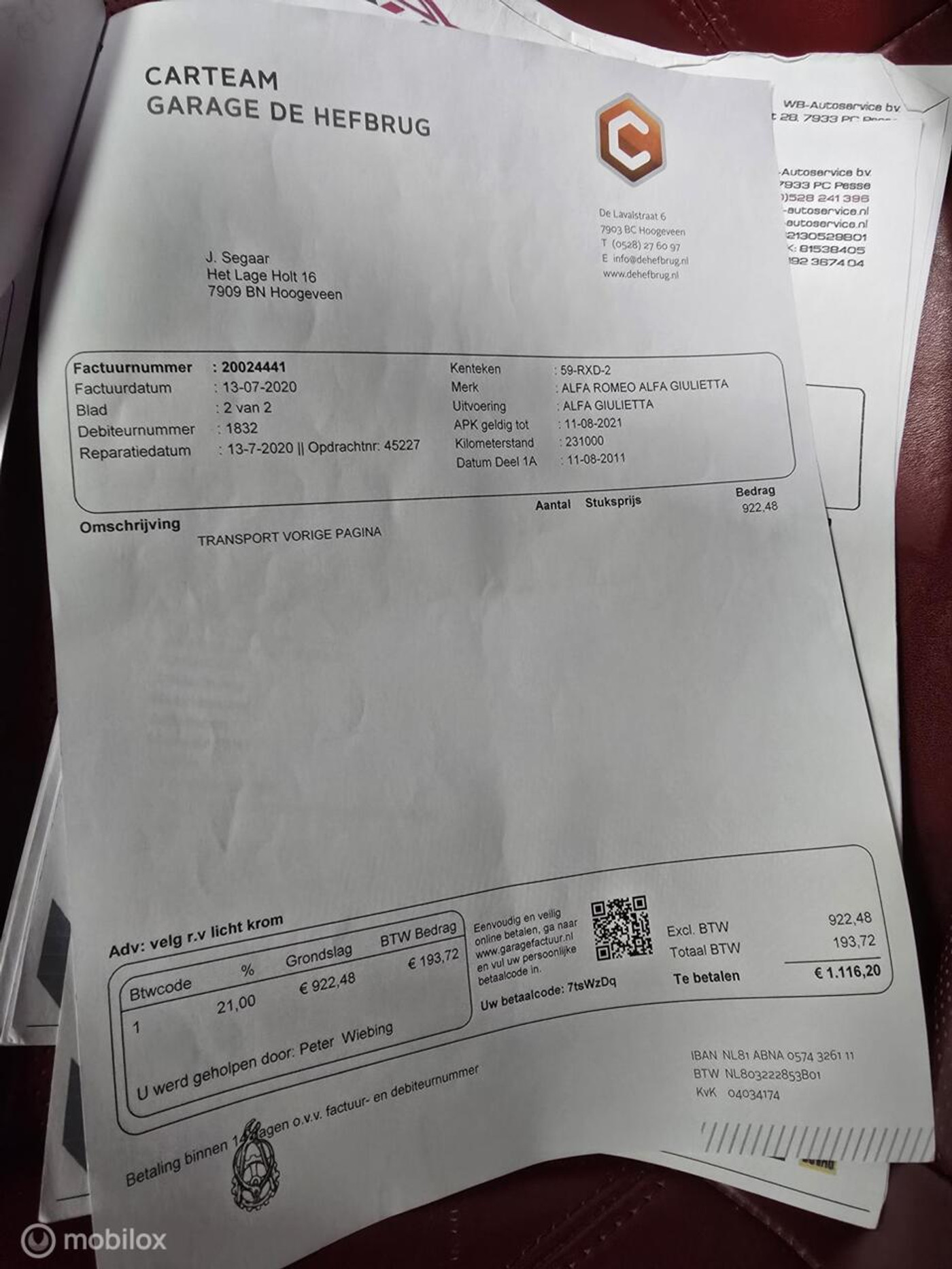 Foto van Alfa Romeo Alfa Giulietta