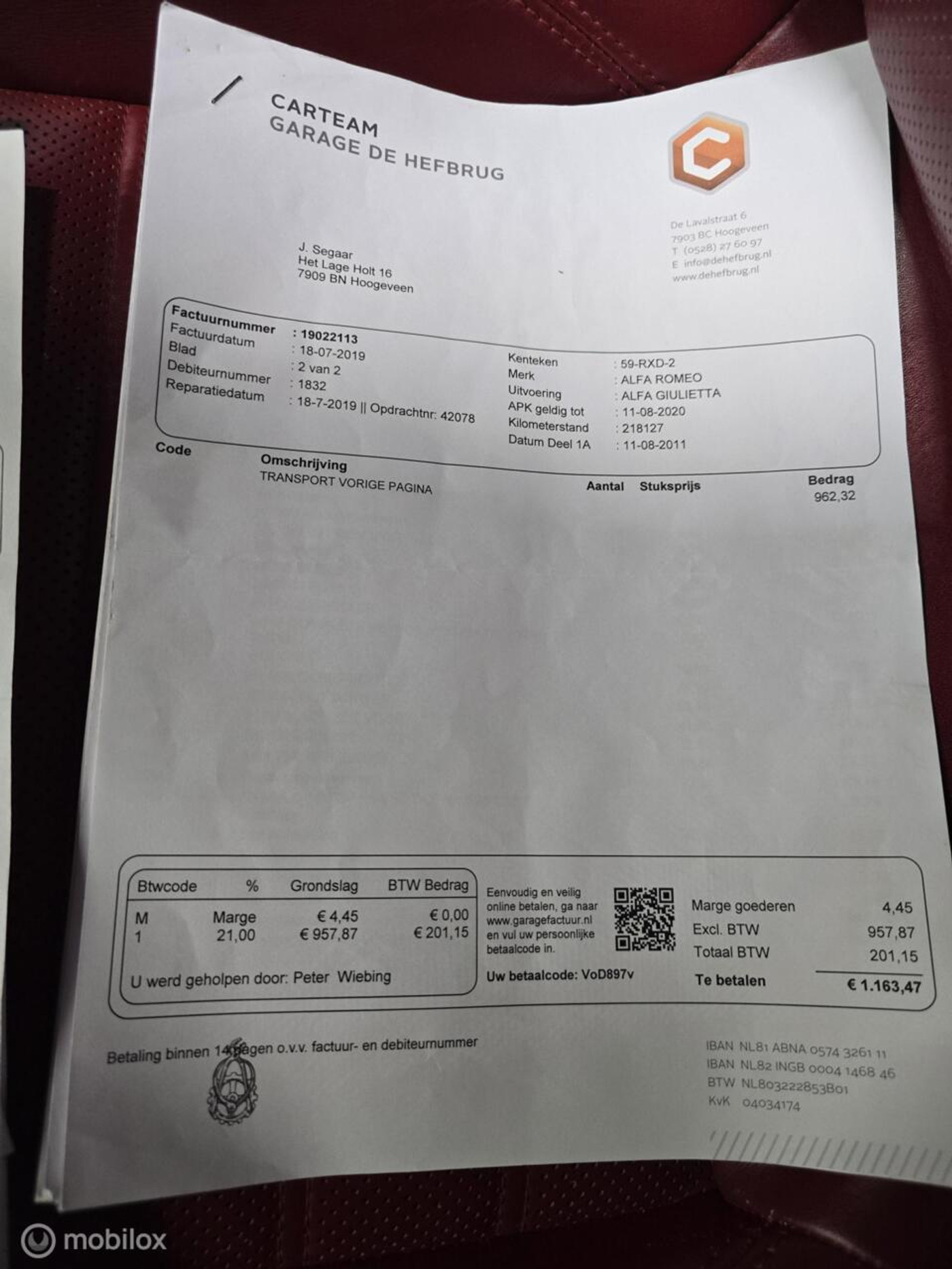 Foto van Alfa Romeo Alfa Giulietta