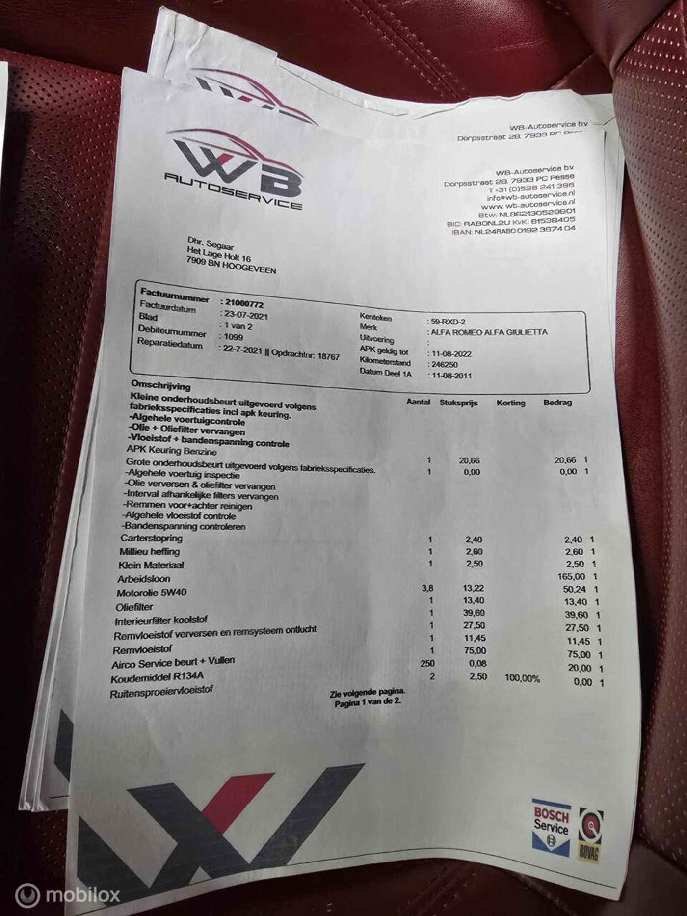 Foto van Alfa Romeo Alfa Giulietta