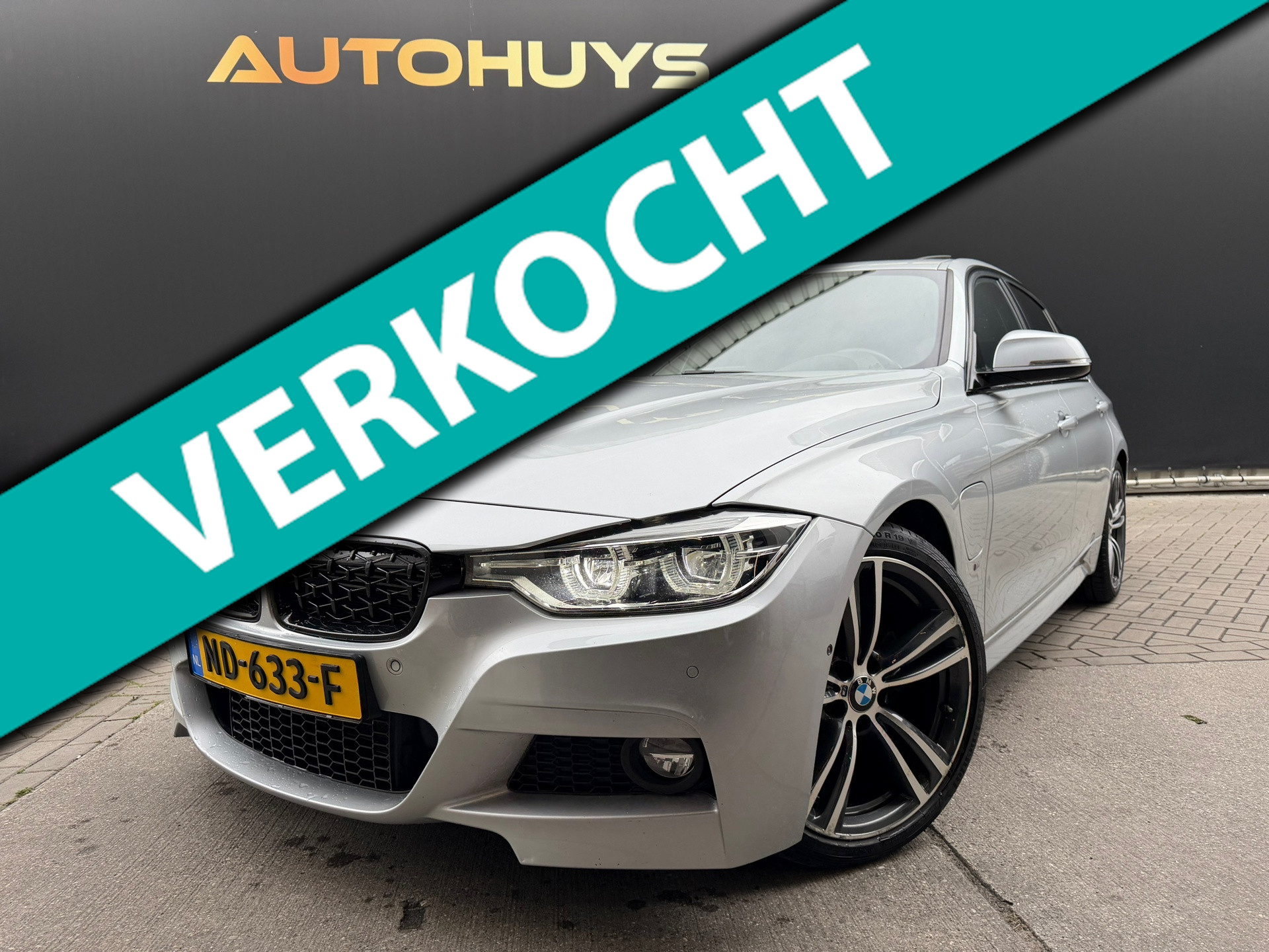 BMW 330e Iperformance 330e M-Pakket High Executive Pano Leer 360 Dodehoek H&U Memory Automaat 2016 - voorkant