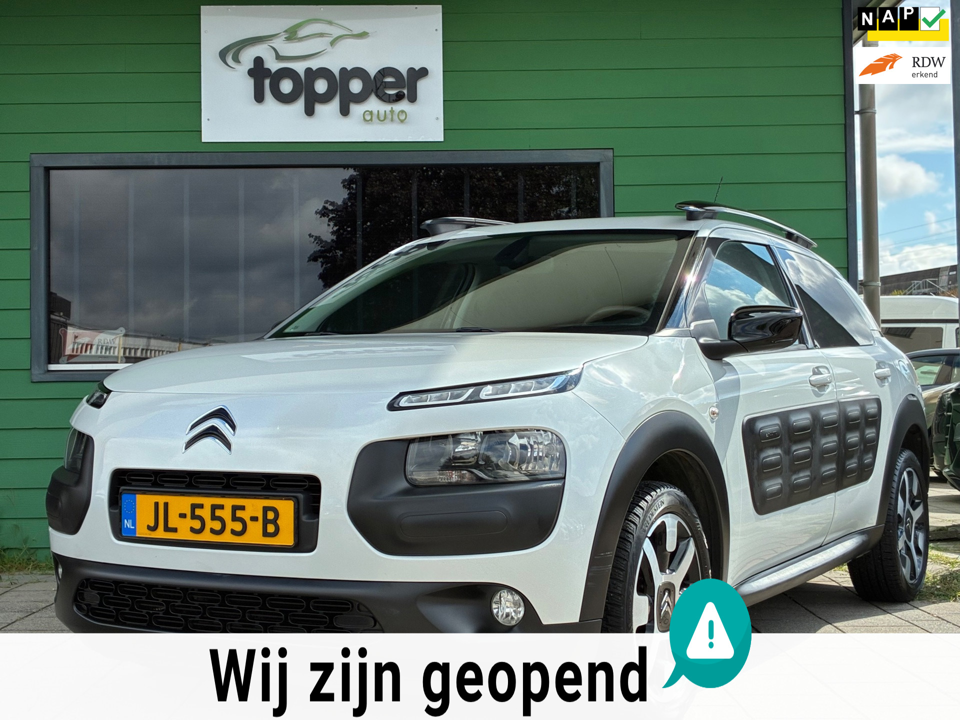 Citroen C4 Cactus 1.2 PureTech Shine|D-riem v.v.|Camera|Navigatie|CruiseControl|Climatronic|Trekhaak| 2016 - voorkant