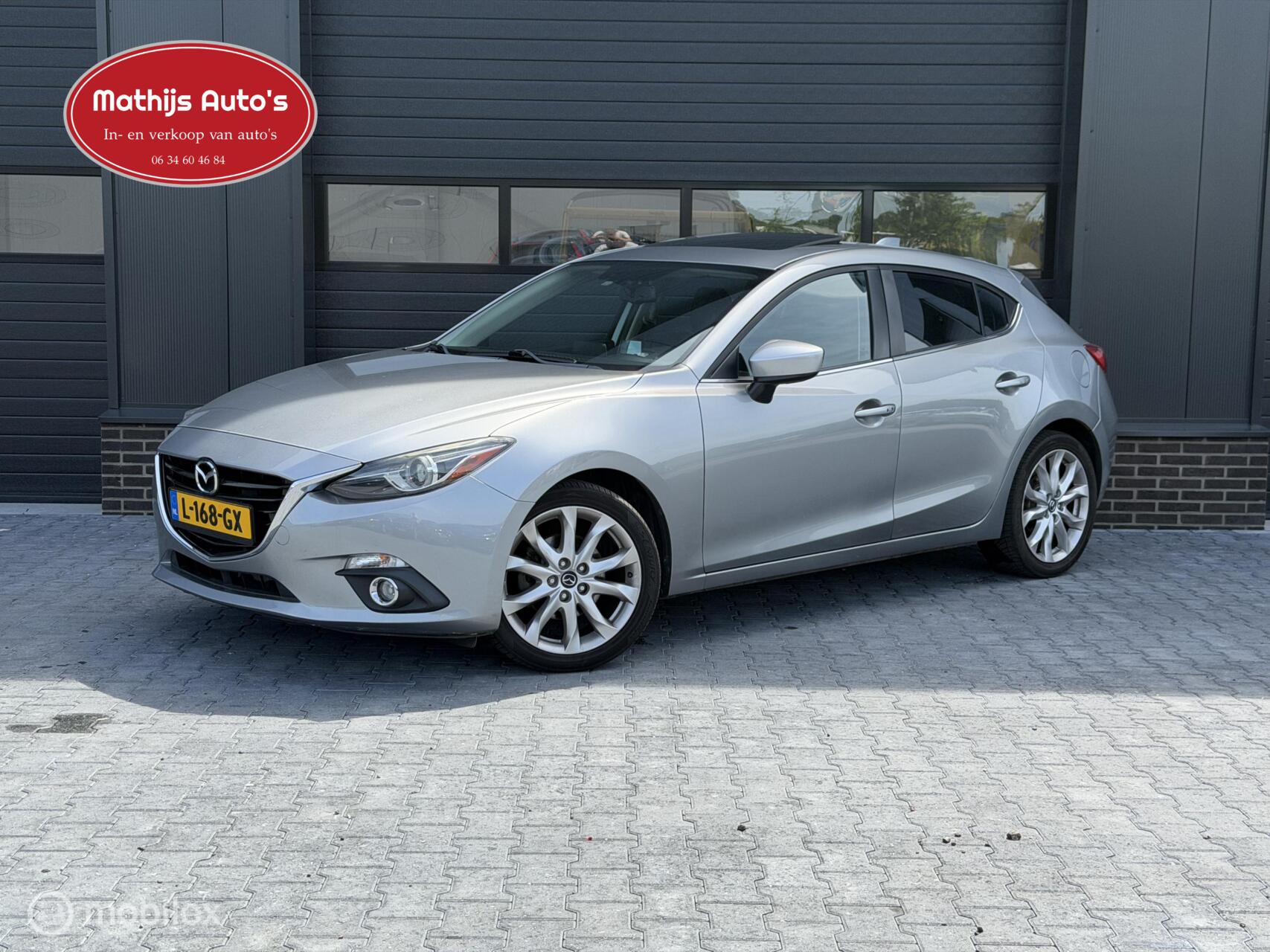 Mazda 3 2.5 184pk! Automaat! Vol optie! Leder HUD! 2014 - voorkant