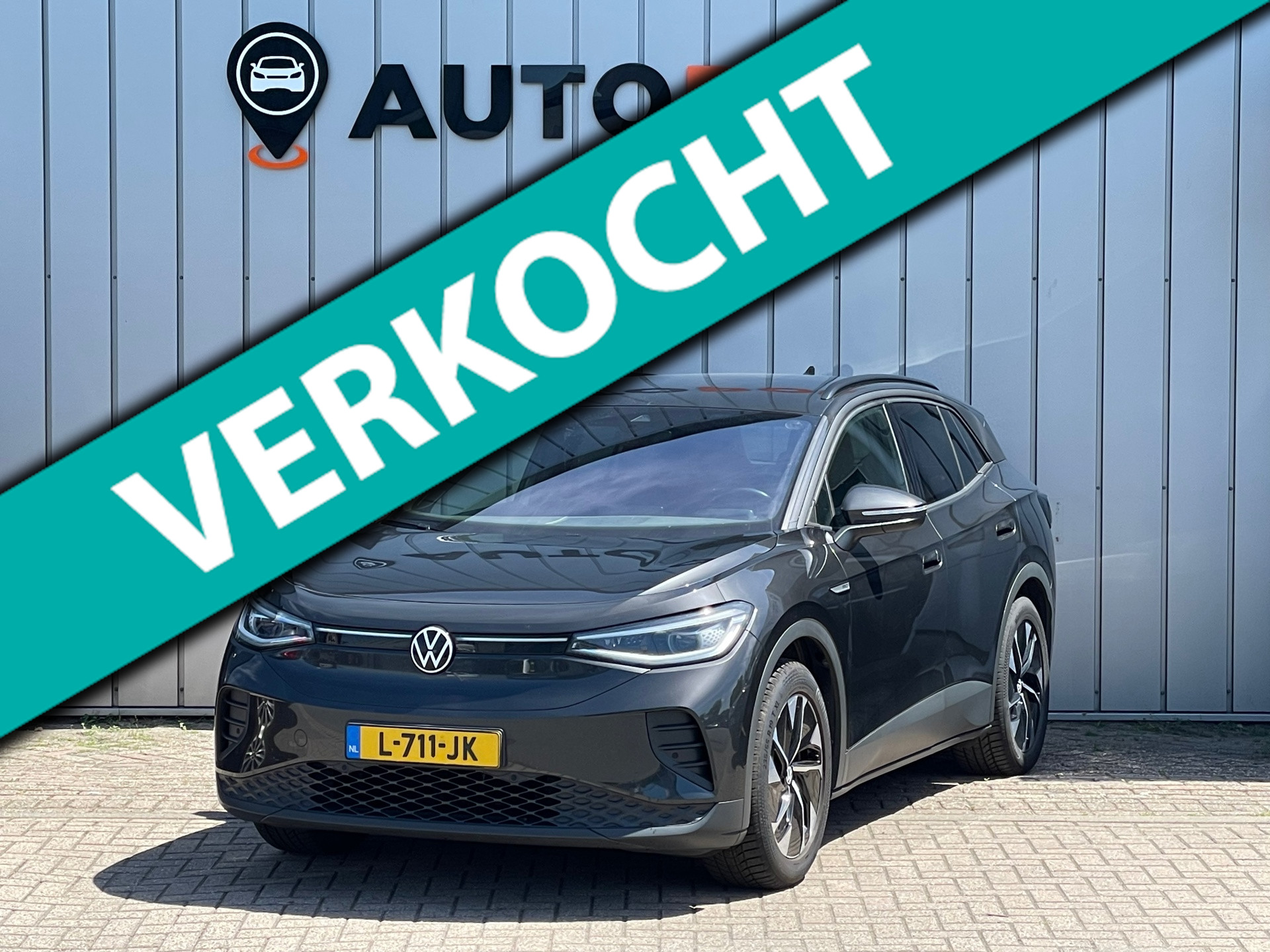Volkswagen Id.4 Pro 150 KW Business 77 kWh 1E EIG ORG NL DEALEROND FASE 3 SOH90% MATRIXLED|ALCANTARA|CAMERA|ADAPT.CRUISE|STOELVRM|LANE.ASSIST 2021 - voorkant