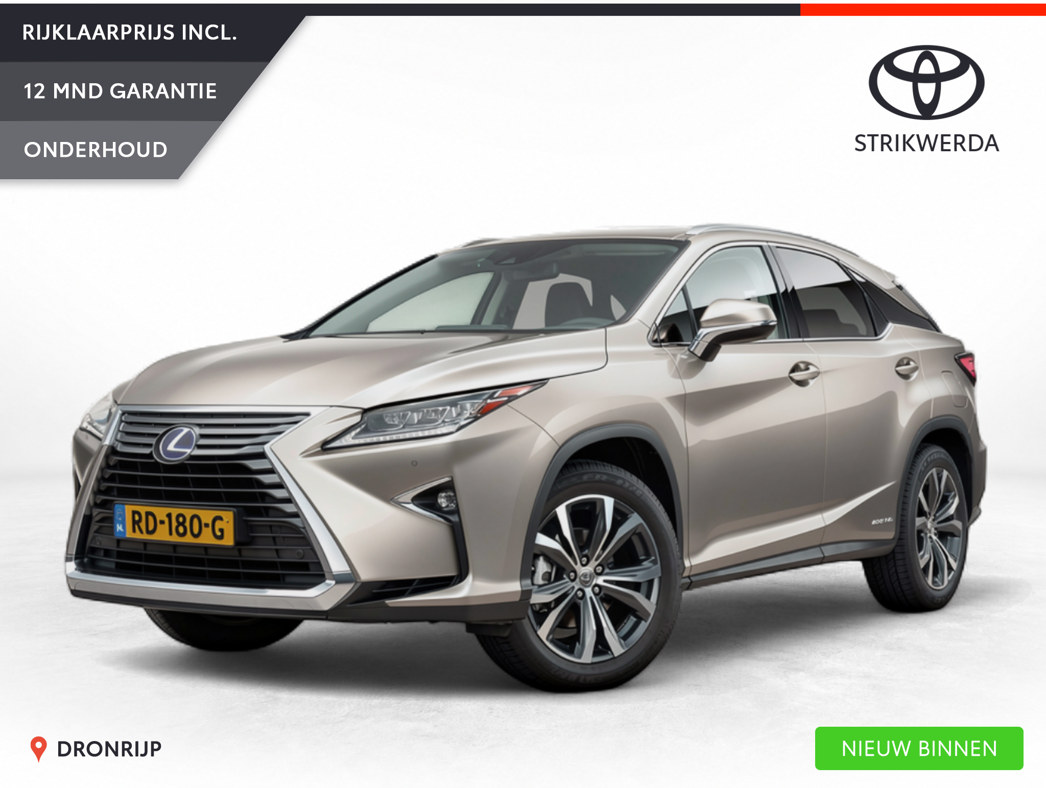Lexus Lexus Rx450h 450h 4WD Luxury Line 2017 - voorkant