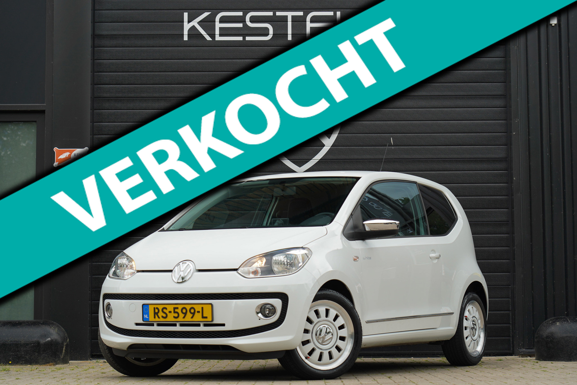 Volkswagen Up 1.0 high up! ZEER NETTE ! AIRCO/CENTRALE VERGRENDELING/SPIEGELS ELEKTR EN VERWARMBAAR/ELEKTR RAMEN 2012 - voorkant