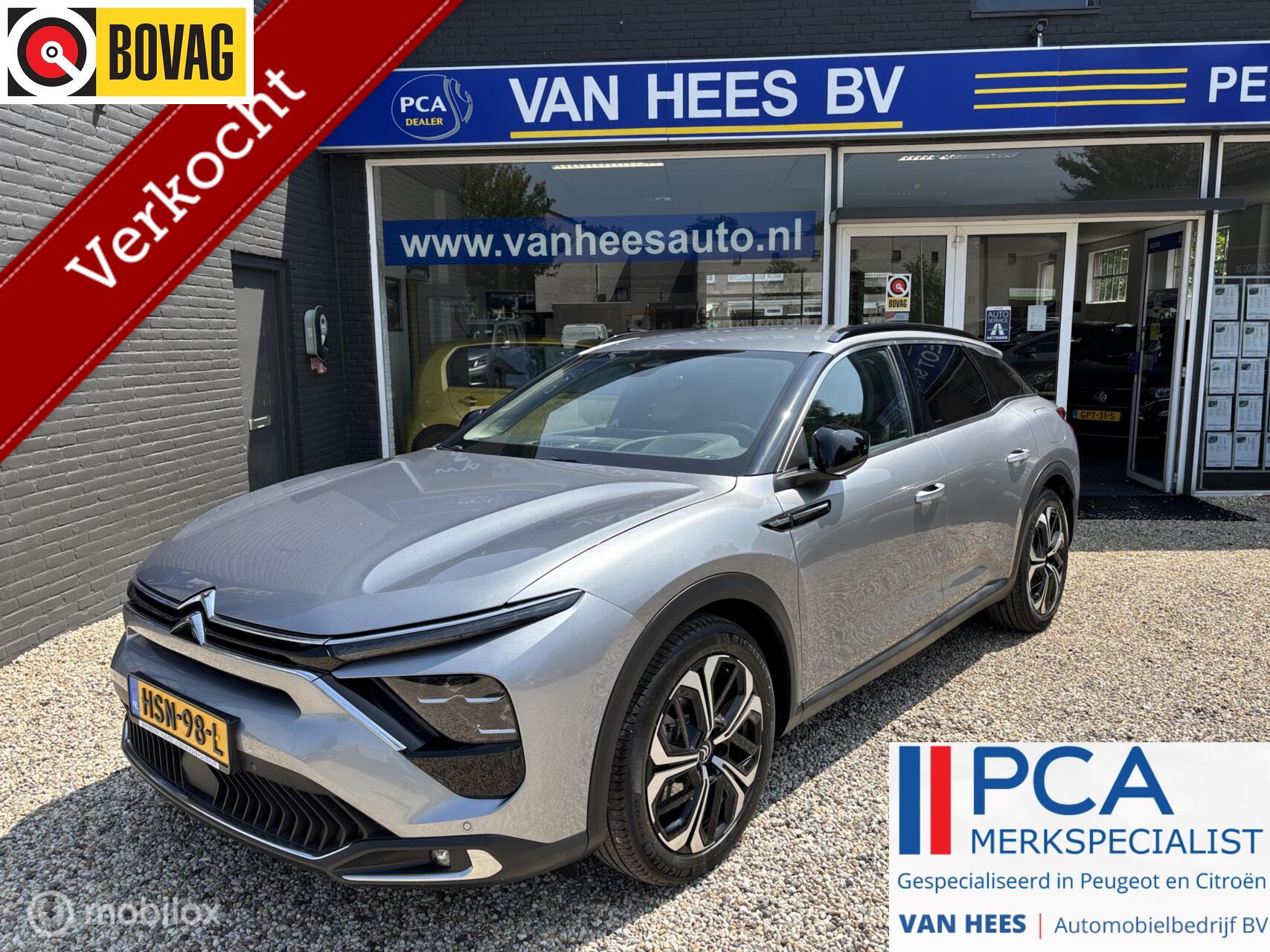 Citroen C5 X 1.6 Plug-in 225 e:Hybrid Shine leer carplay 19 inch stuurverwarming automaat navigatie leder 2023 - voorkant