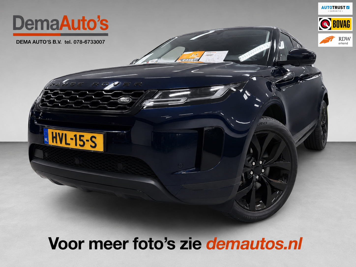 Land Rover Range Rover Evoque 1.5 P300e AWD BLACK-LINE SOH-TEST/NAVI/V-COCKPIT/LEDER/DAB/CARPLAY/LED/CAM/M-STOELEN/// 2022 - voorkant