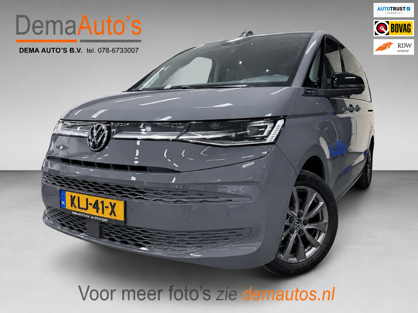 Volkswagen Multivan 1.4 eHybrid Energetic LANG 6P SOH-TEST/PANO/NAVI/V-COCKPIT/SFEERVERL/DAB/CARPLAY/TREKHAAK/// 2023 - voorkant