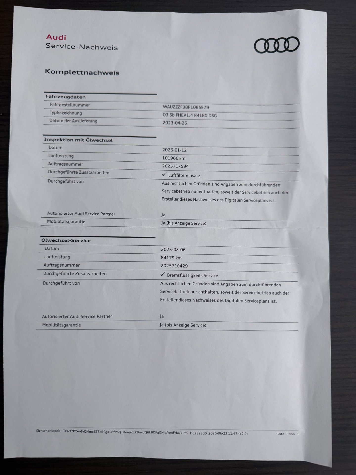 Foto van Audi Q3 Sportback