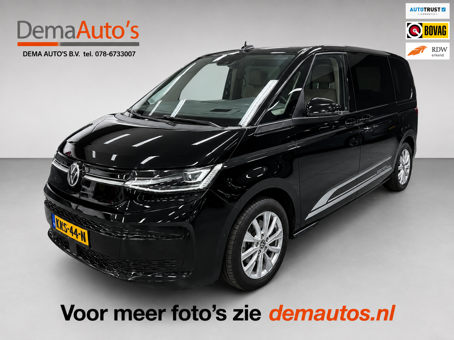 Volkswagen Multivan 1.4 eHybrid EDITION 7P PANO/H-KARDON/H-UP/STOEL-M+MASSAGE/NAVI/CAM/IQ-LICHT/// 2022 - voorkant